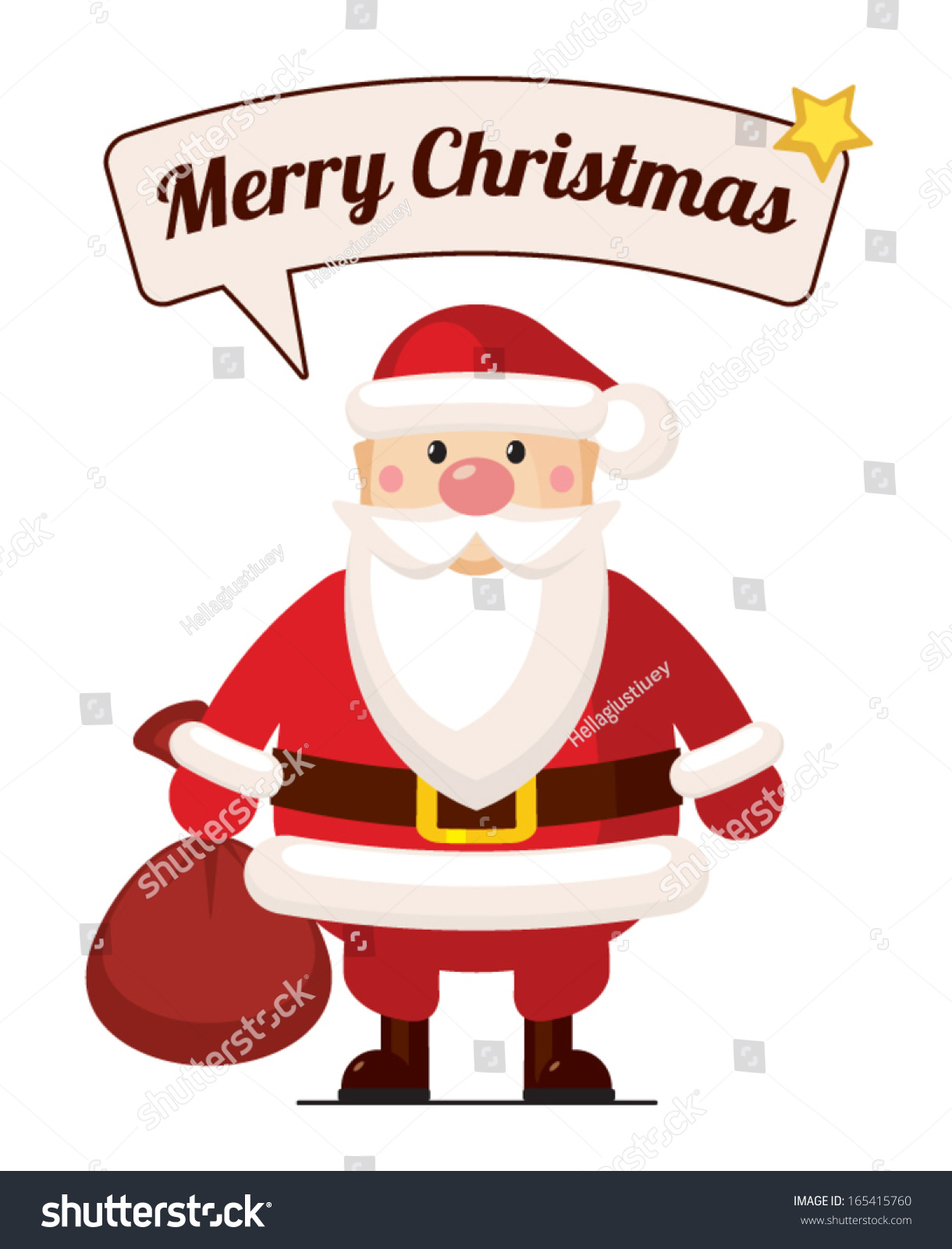 Santa Claus Stock Vector Illustration 165415760 : Shutterstock