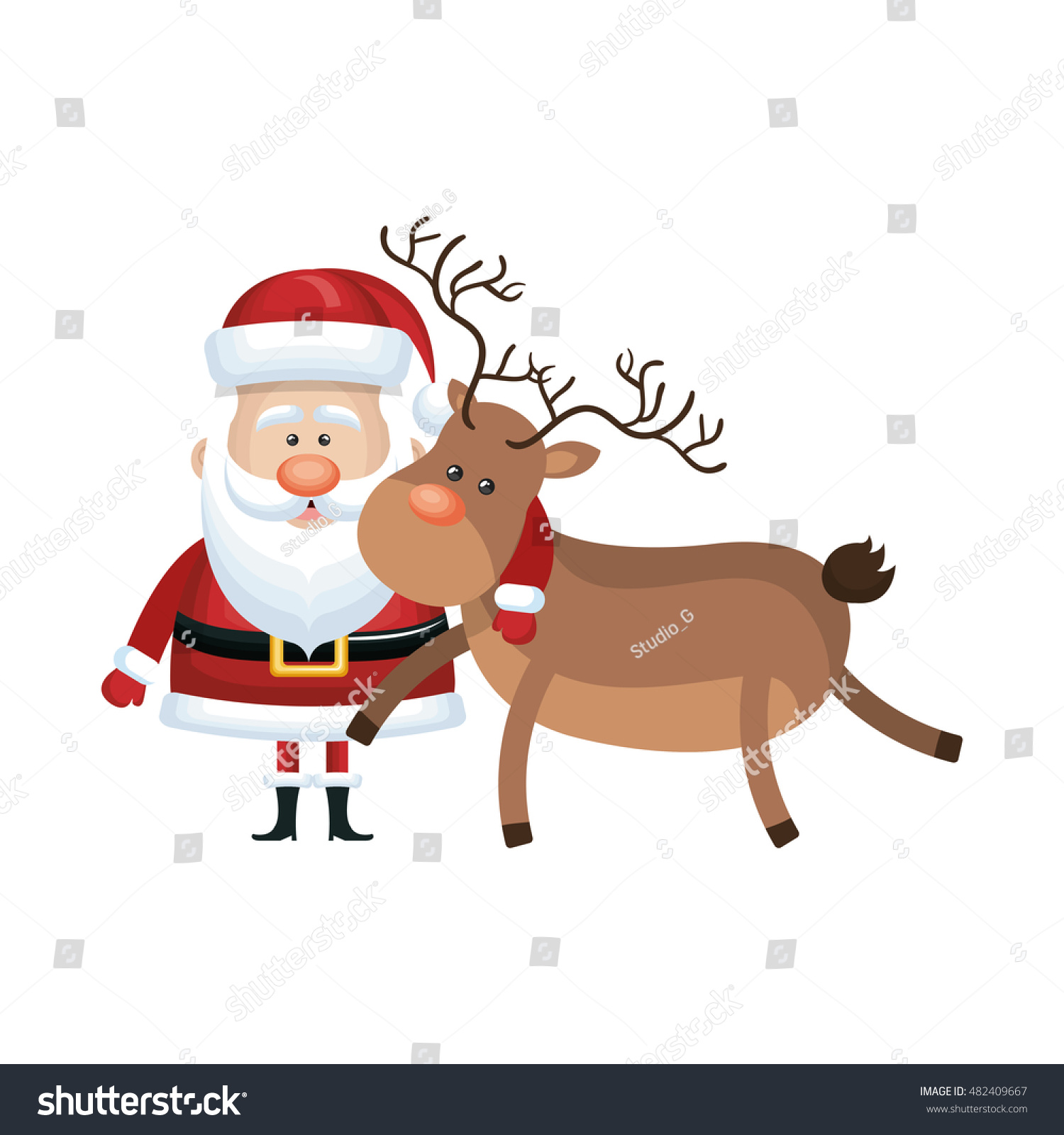 Santa Claus Cartoon Stock Vector Illustration 482409667 : Shutterstock