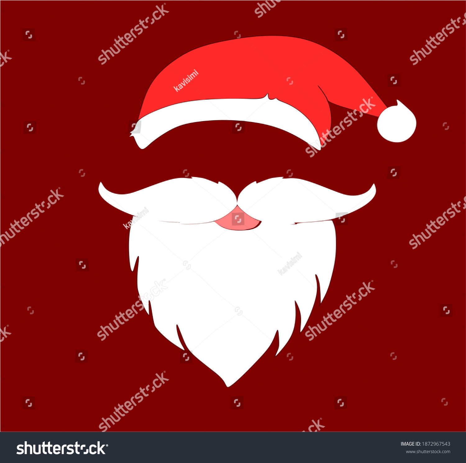 Santa Claus Head Character Art Vector Stock Vector (Royalty Free ...