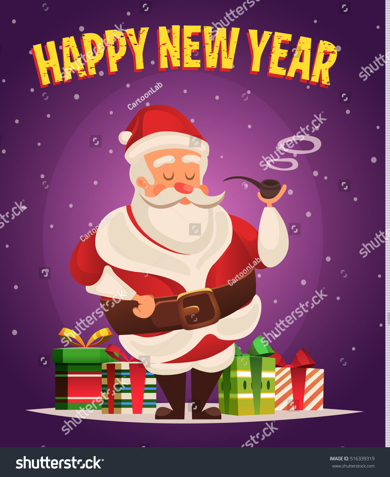 stock vector santa claus merry christmas poster new year poster vector illustration