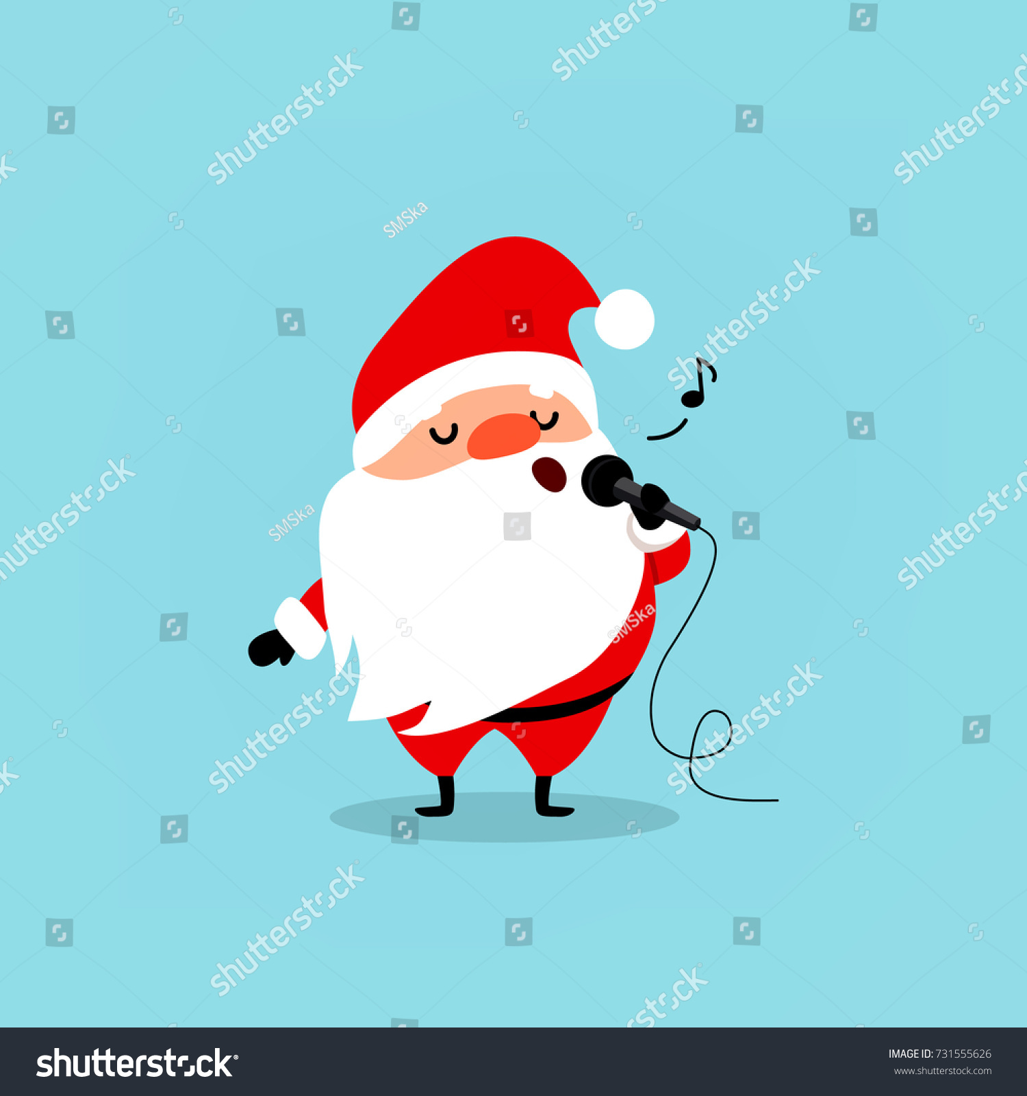 santa claus with a microphone sings karaoke a funny christmas character element from the - Blue Christmas Karaoke santa claus with a microphone sings karaoke a funny christmas character element from the - Blue Christmas Karaoke