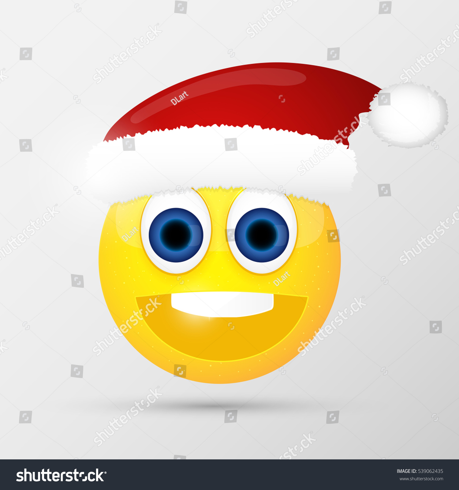 Santa Emoticon Vector Illustration Stock Vector (Royalty Free) 539062435