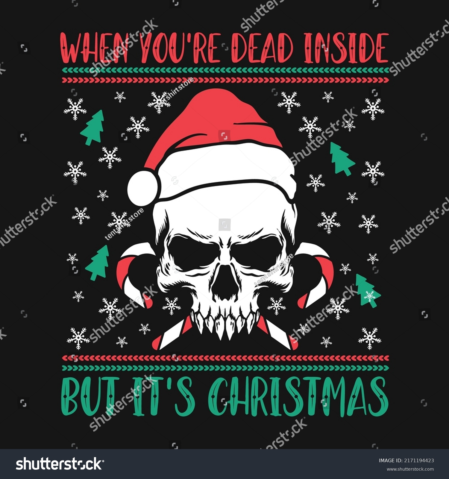 SVG of Santa Hat Skull Christmas Vector T-shirt svg