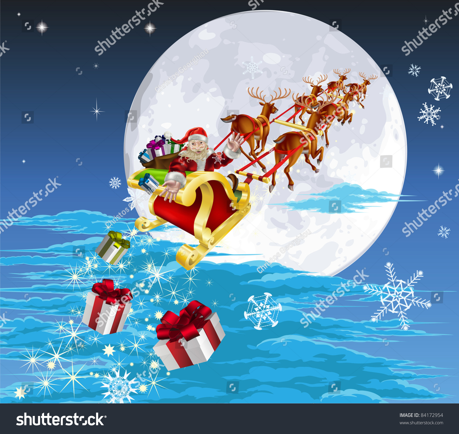 Top 97+ Wallpaper Pictures Of Santa On His Sleigh Full HD, 2k, 4k