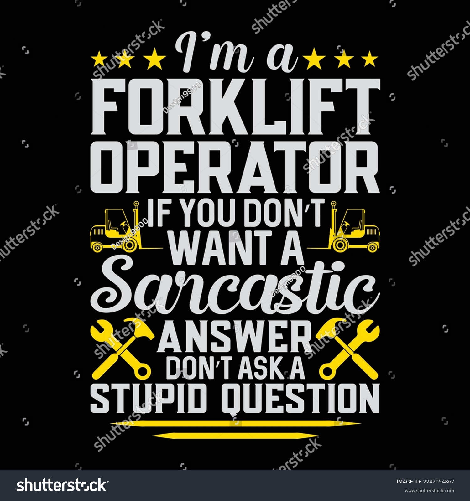 SVG of Sarcastic Answer Forklift Operator Truck Driver svg