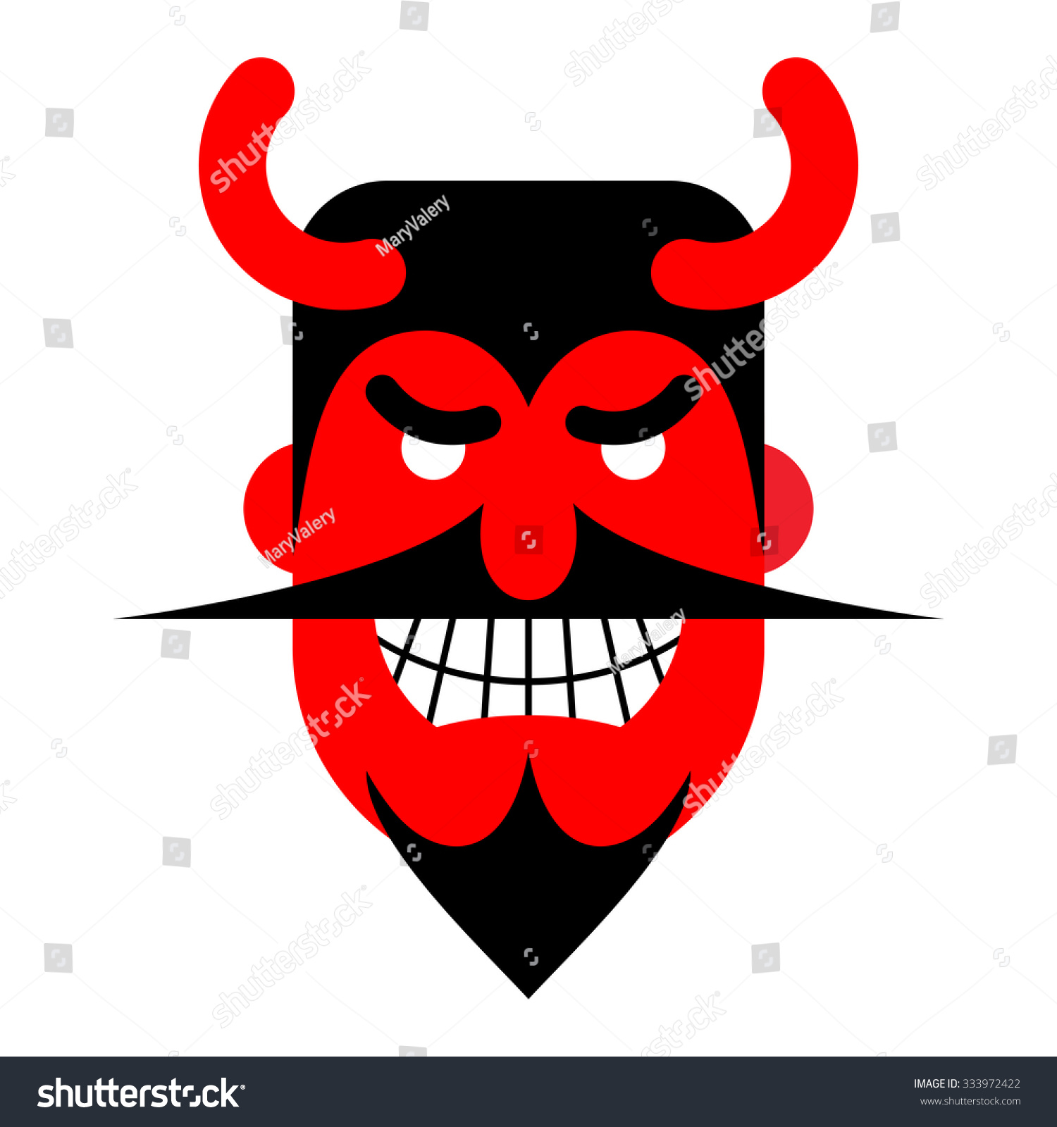 Satan Laughter Devil Terrible Smile Horrible Stock Vector 333972422 ...