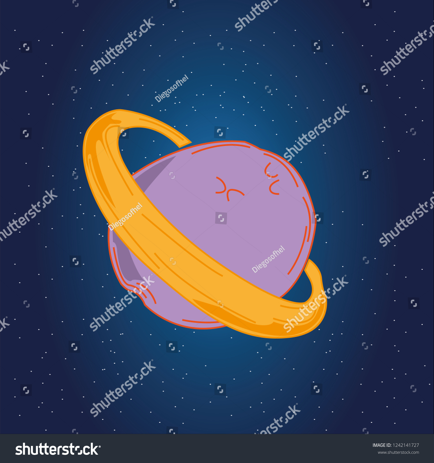 Saturn Vector Illustrator Space Background Stock Vector (Royalty Free ...