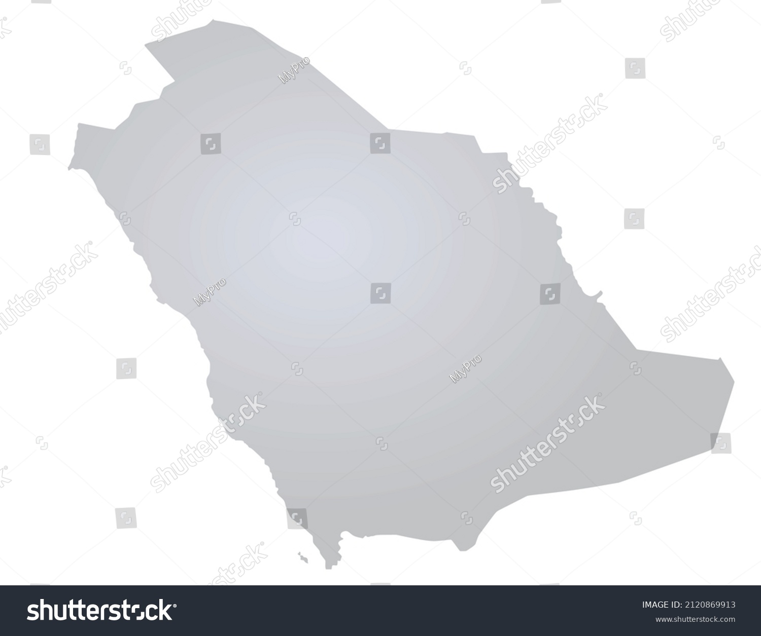 Saudi Arabia Grey Map Vector Illustration Stock Vector (Royalty Free ...