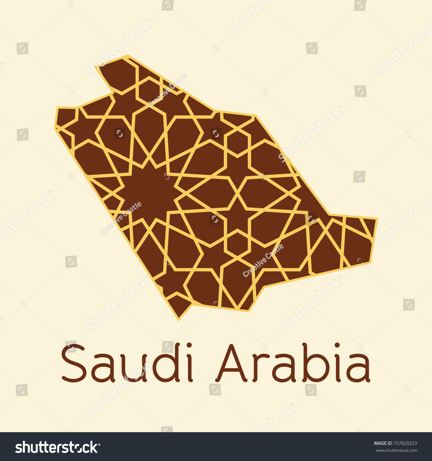 Saudi Arabia Map Logo Vector Stock Vector (Royalty Free) 757820323 ...