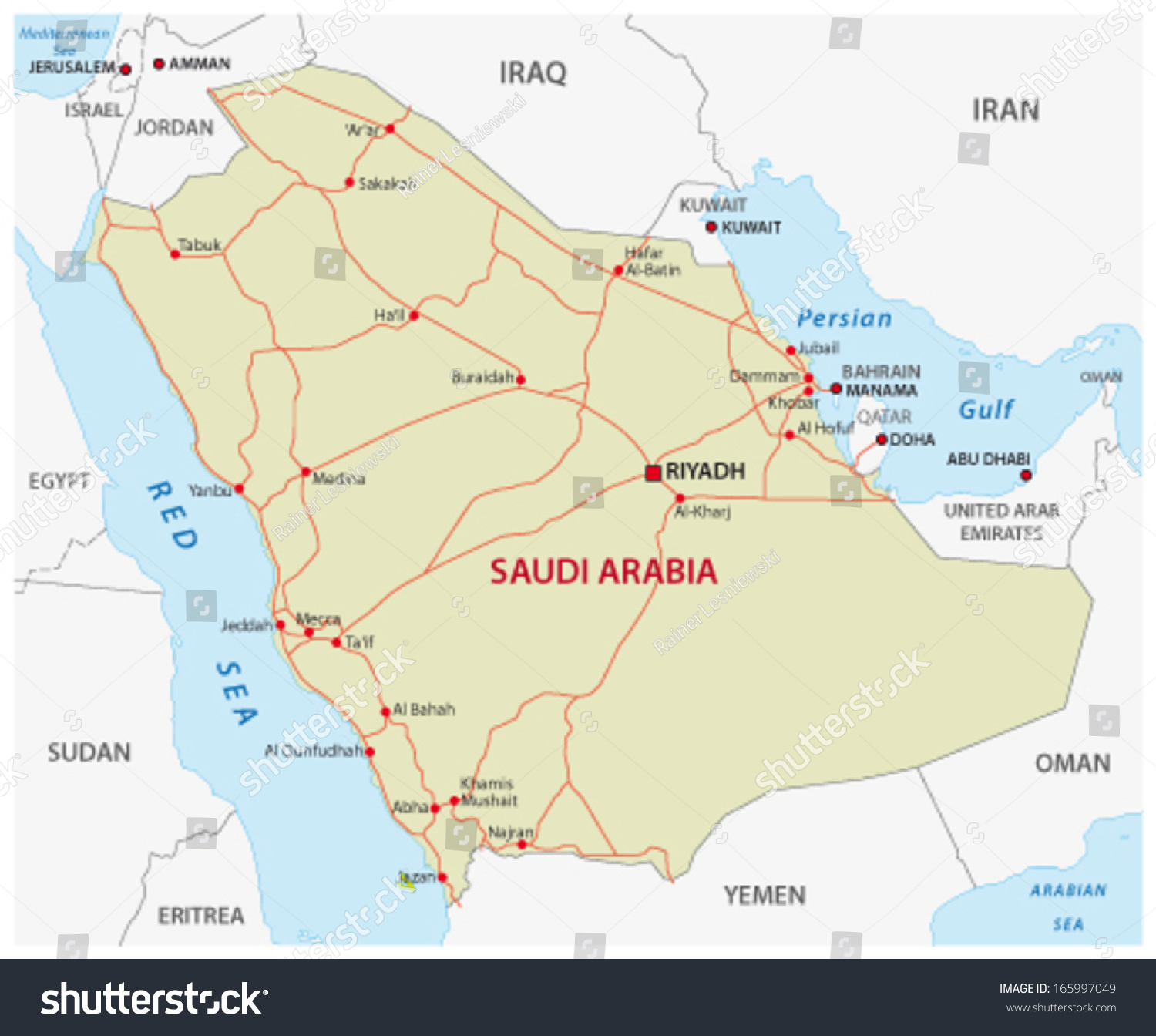 Riyadh Iraq Map