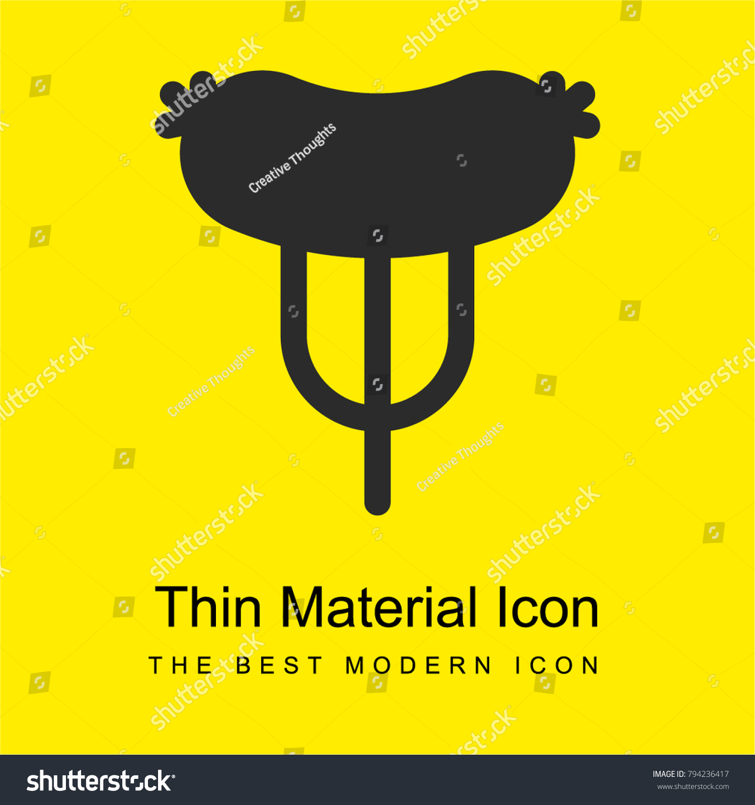 Download Sausage Bright Yellow Material Minimal Icon Stock Vector Royalty Free 794236417 PSD Mockup Templates