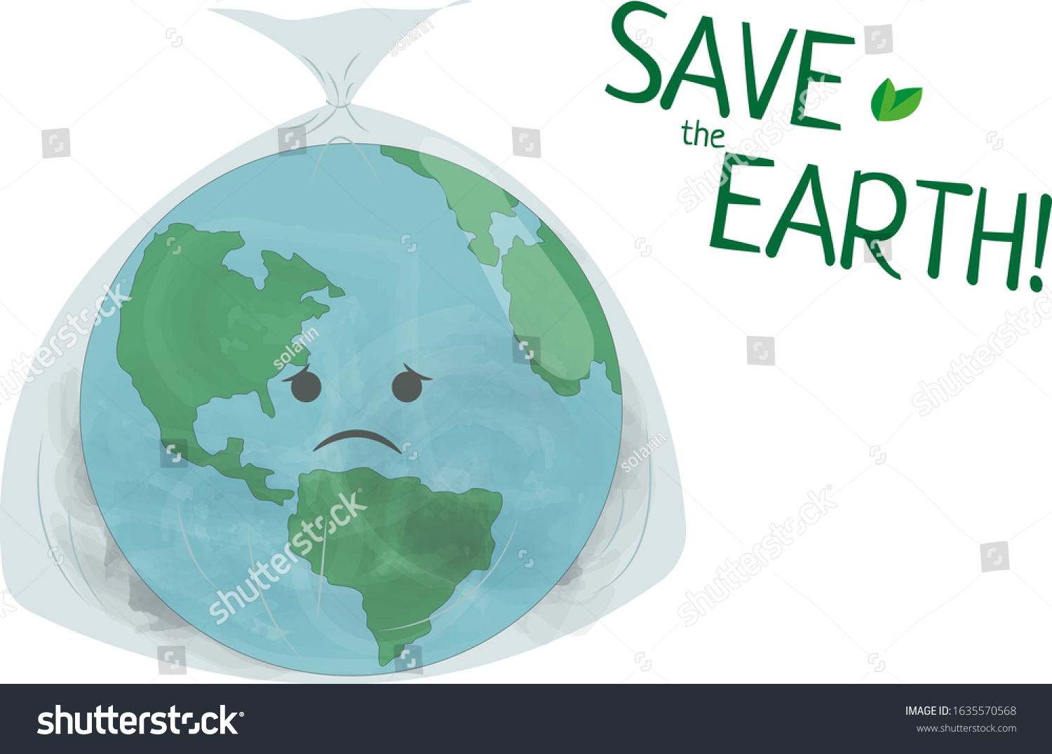 Save Earth Happy Earth Day Banner Stock Vector (Royalty Free ...