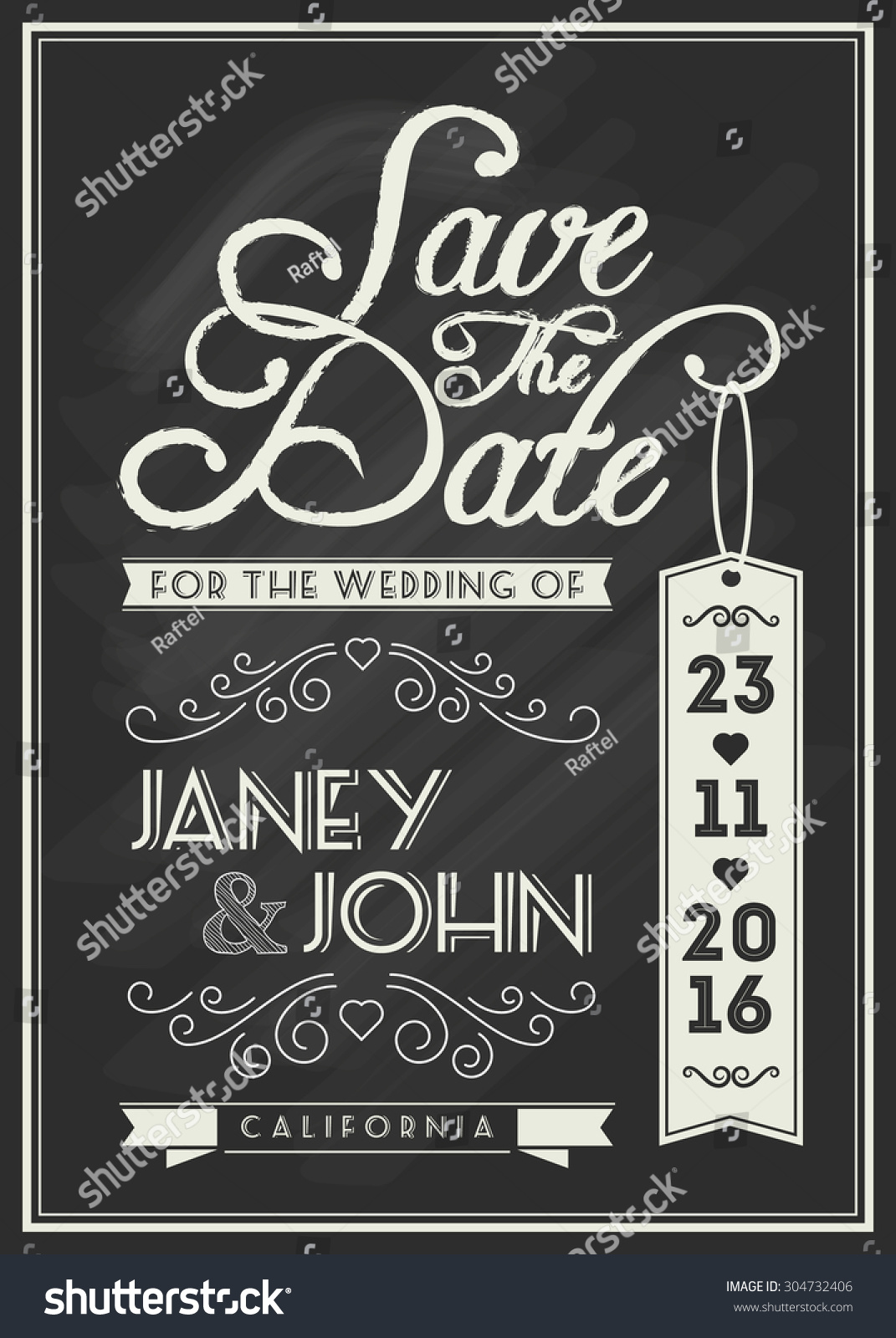 save date card template design typography stock vector royalty free