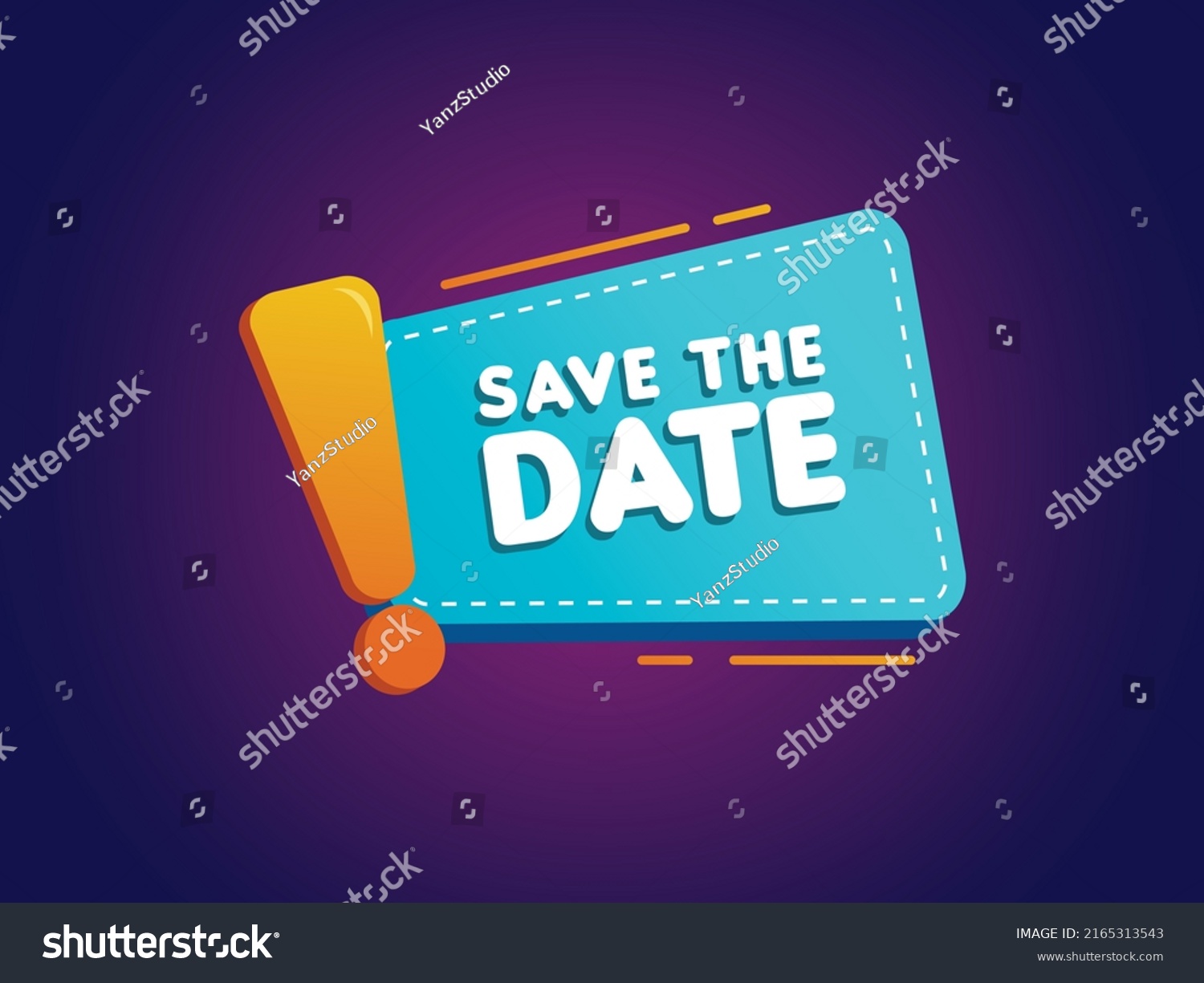 Save Date Vector Illustration Stock Vector (royalty Free) 2165313543 