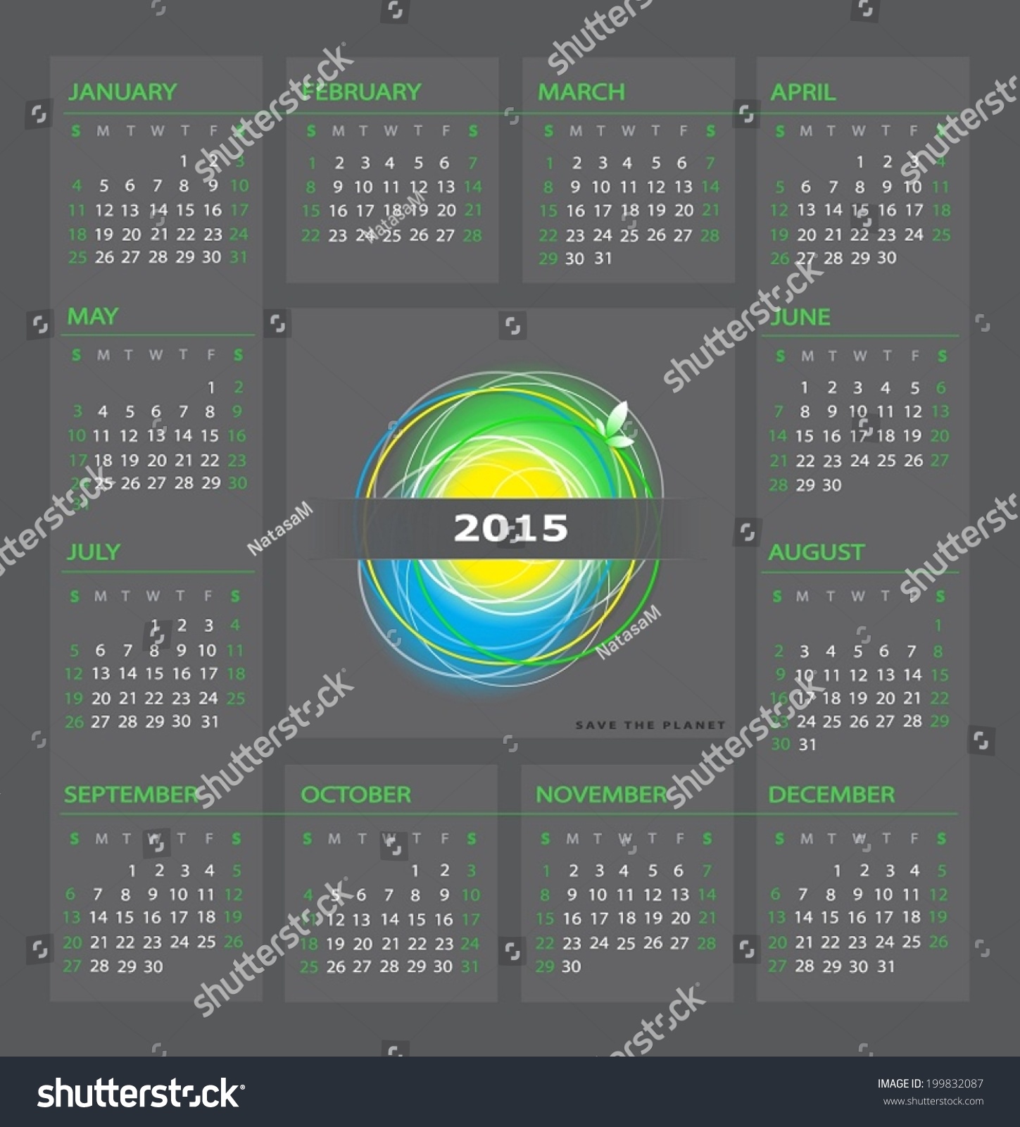 Save Calendar Gray Background Vector Stock Vector (Royalty Free