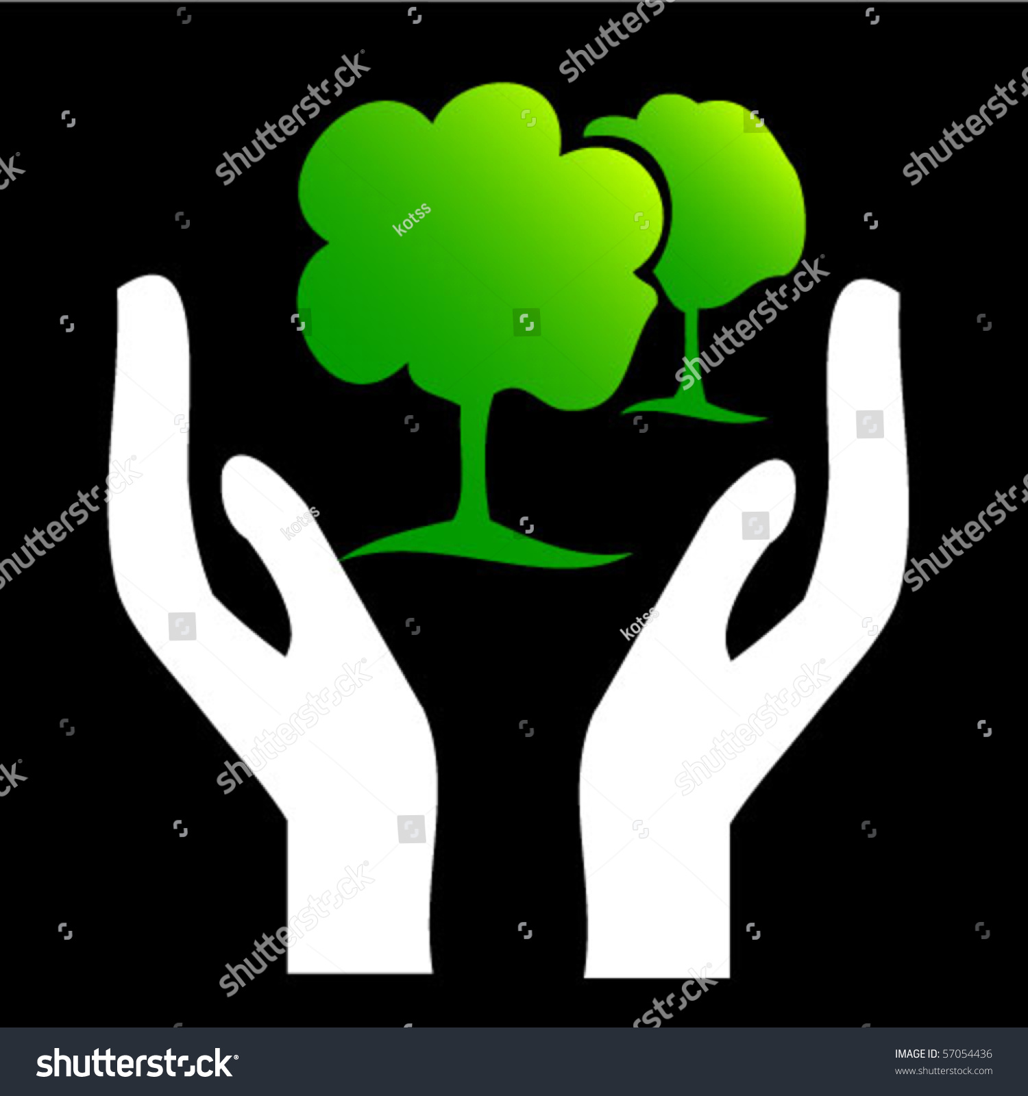 Save Trees Vector Illustration Stock Vector (Royalty Free) 57054436