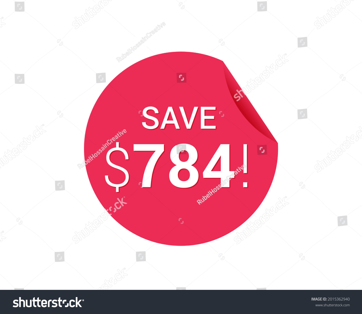 SVG of Save $784 us dollars sticker svg