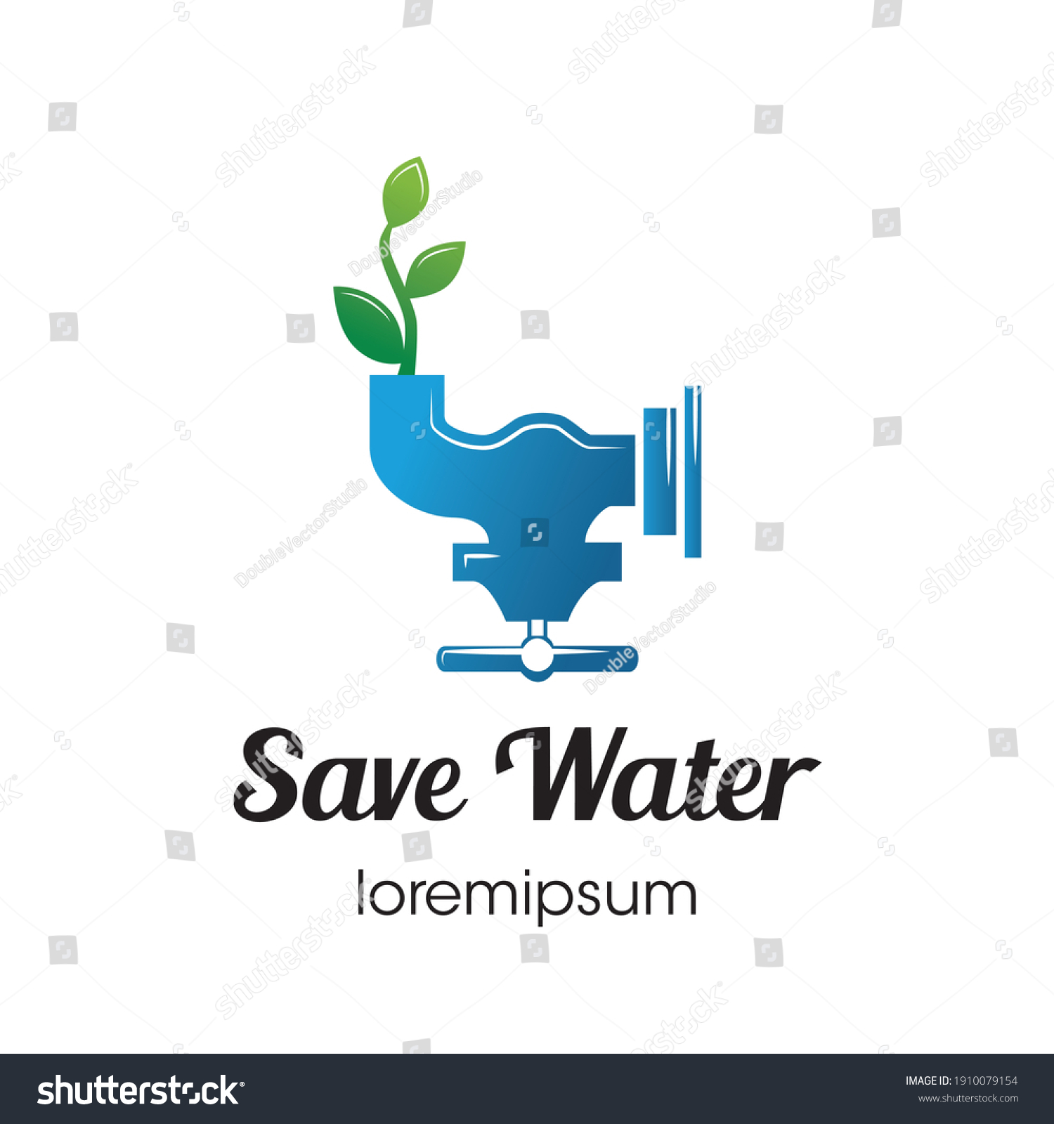 Save Water Logo Symbol Template Design Stock Vector (Royalty Free ...