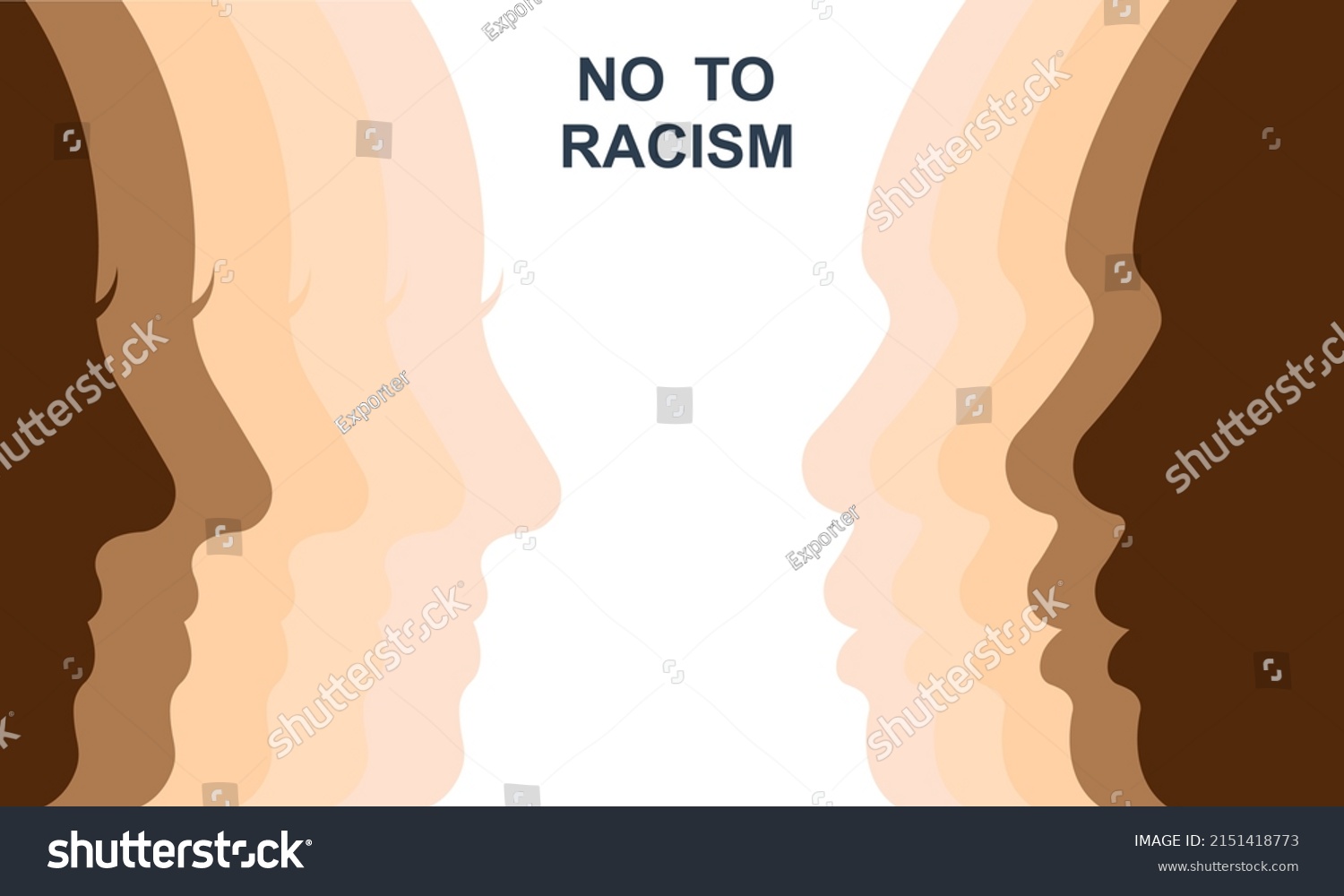 Say No Racism Vector Background No Stock Vector (Royalty Free ...