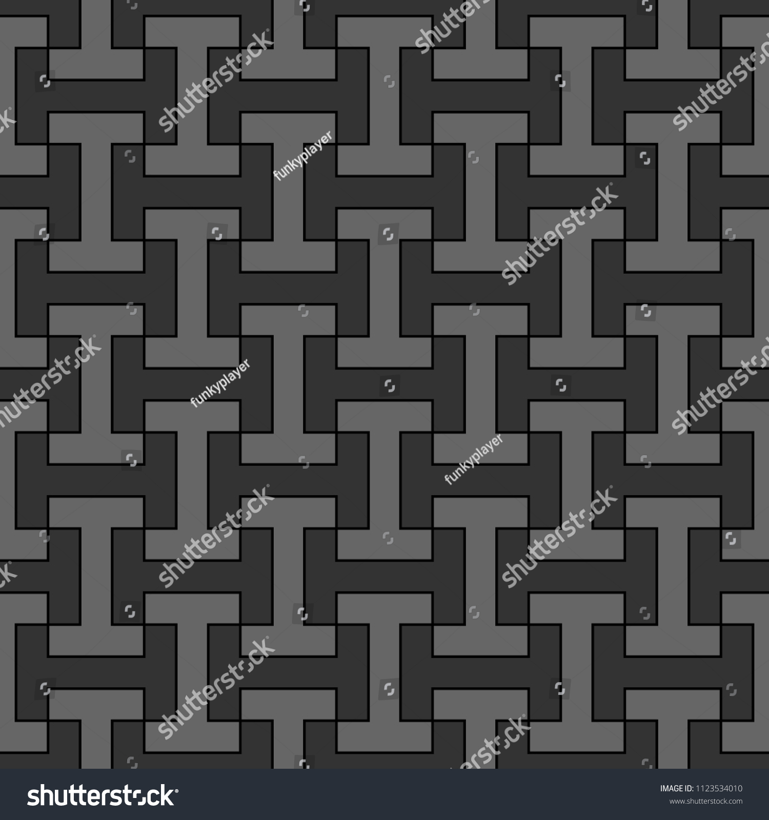 Sayagata Pattern Repeated Interlocking Manji Background Stock Vector ...