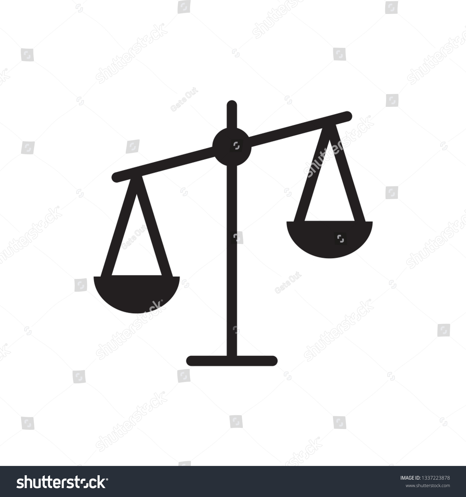 Scale Icon Balance Icon Vector Template Stock Vector (royalty Free 