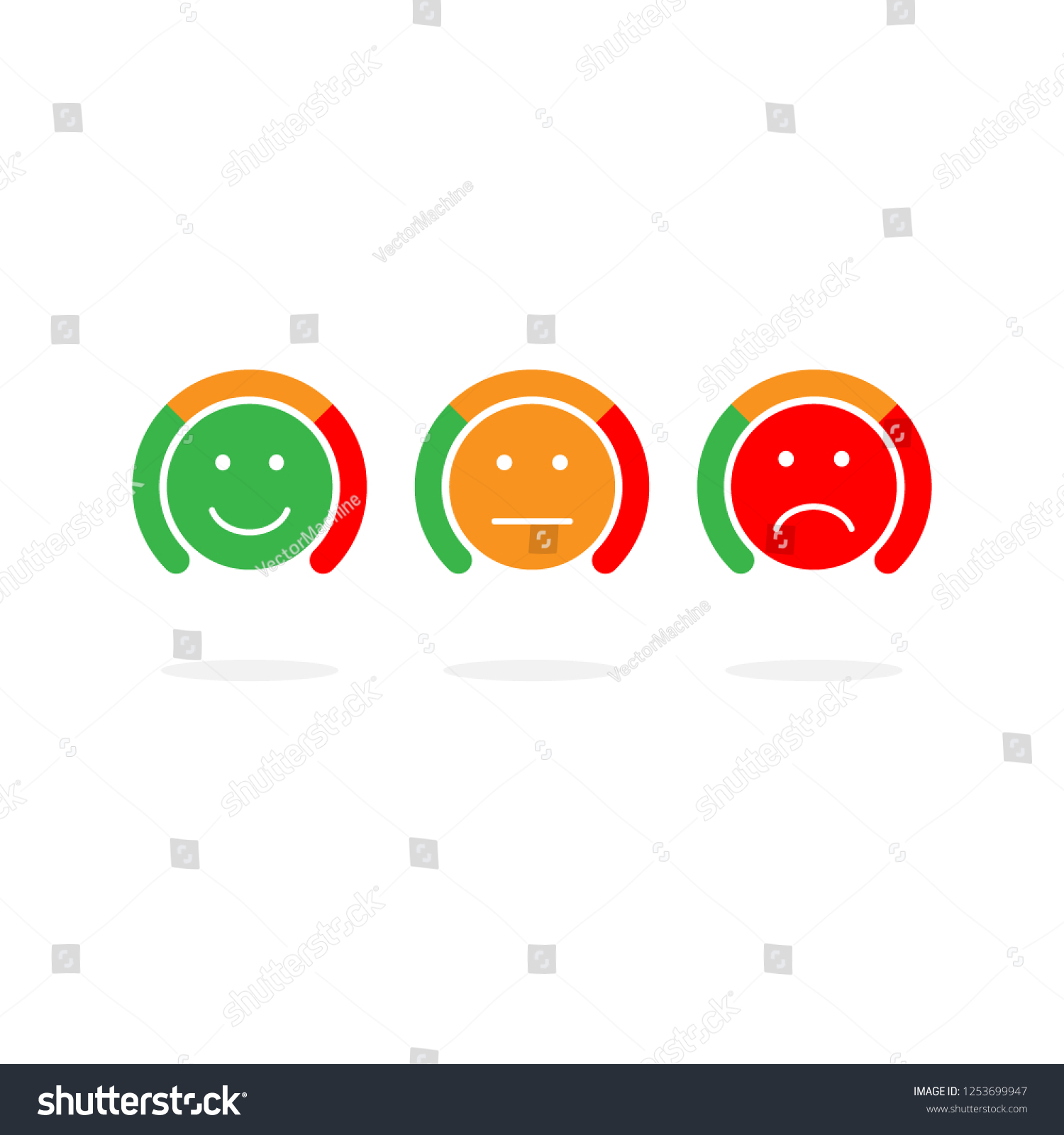 Scale Arrow Green Red Emojis Evaluation : image vectorielle de stock ...