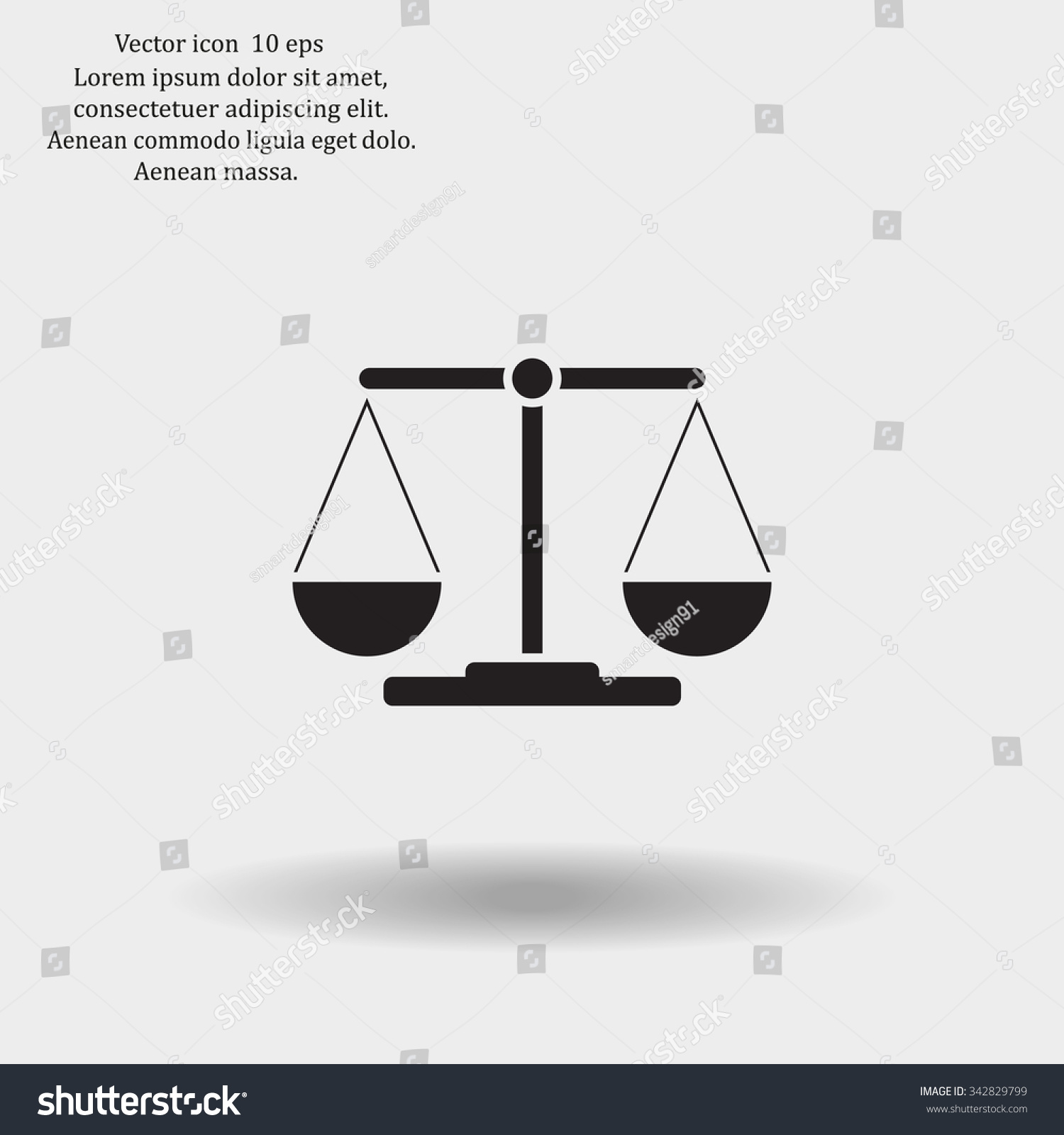 Scales Balance Icon Stock Vector (royalty Free) 342829799 