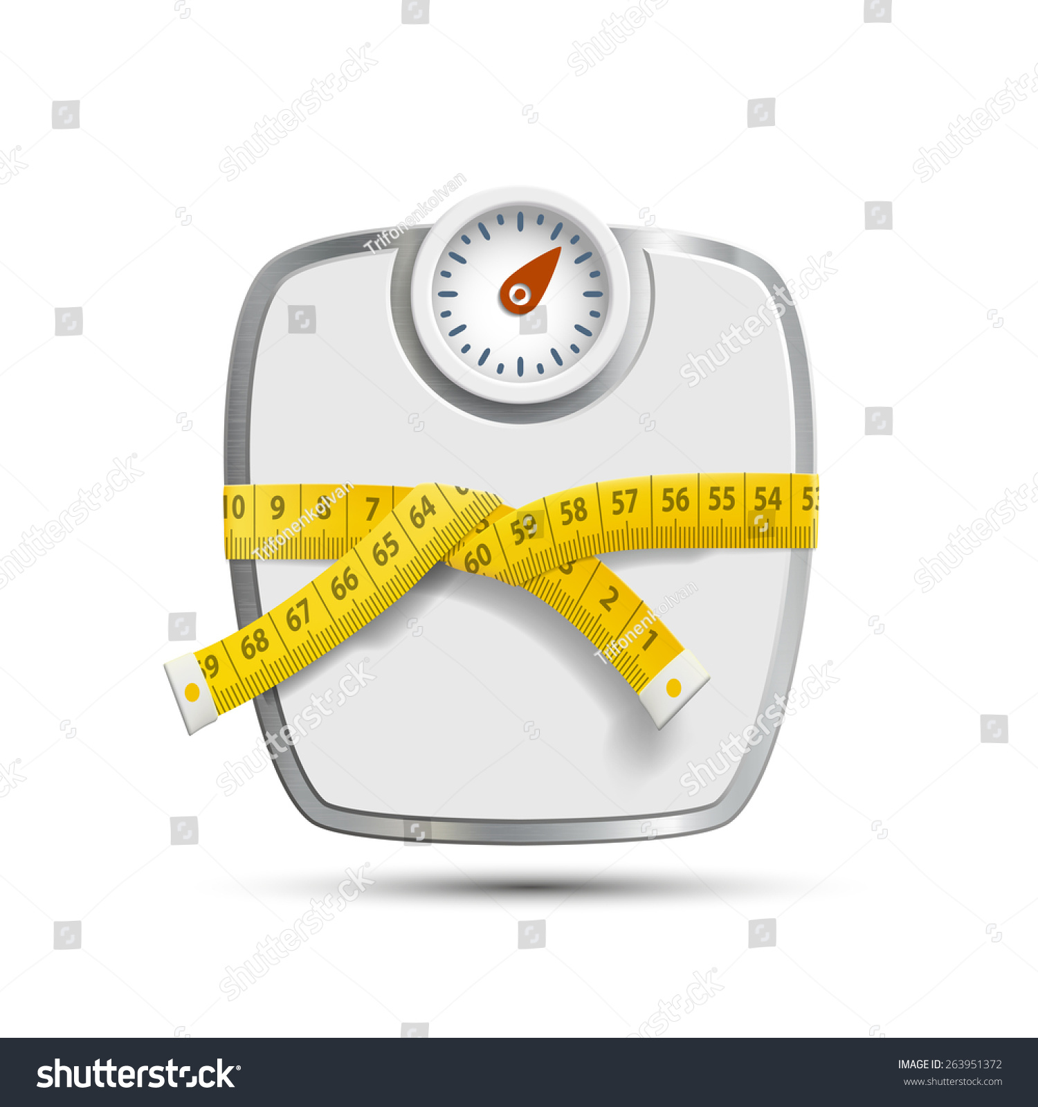 SVG of Scales for weighing with the measuring tape. Vector image. svg
