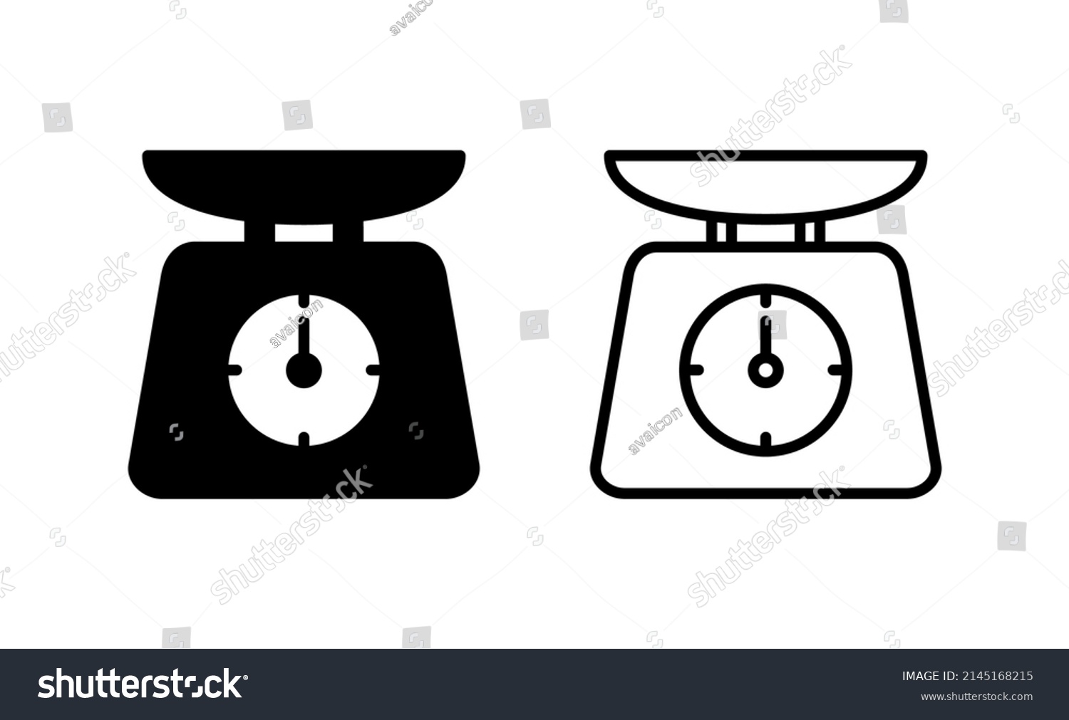 Scales Icon Vector Weight Scale Sign Stock Vector (Royalty Free ...