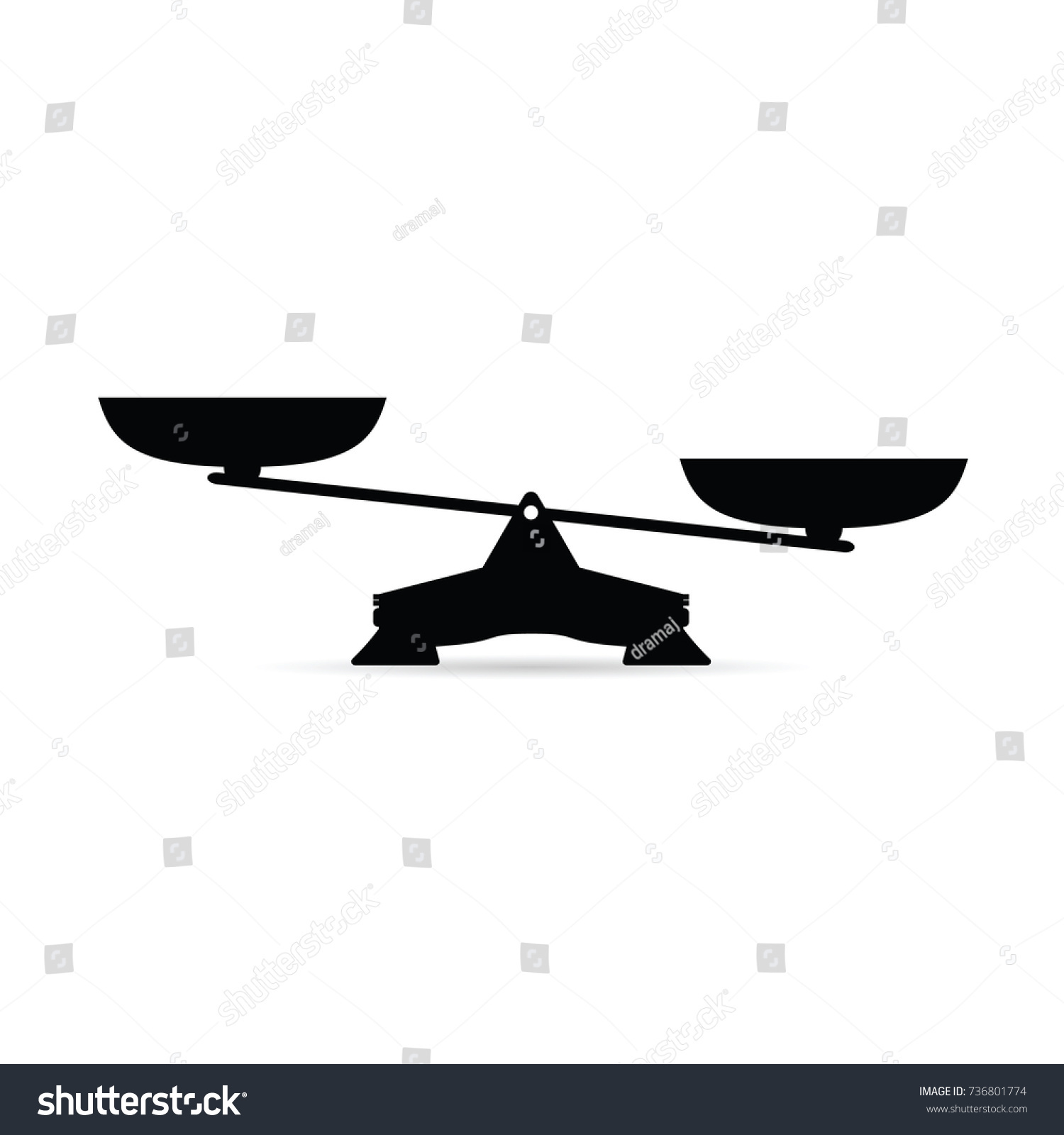 Scales Black Color Art Illustration Stock Vector (Royalty Free) 736801774