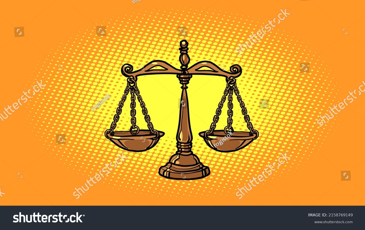 Scales Justice Symbol Judicial Power Honest Stock Vector (Royalty Free ...