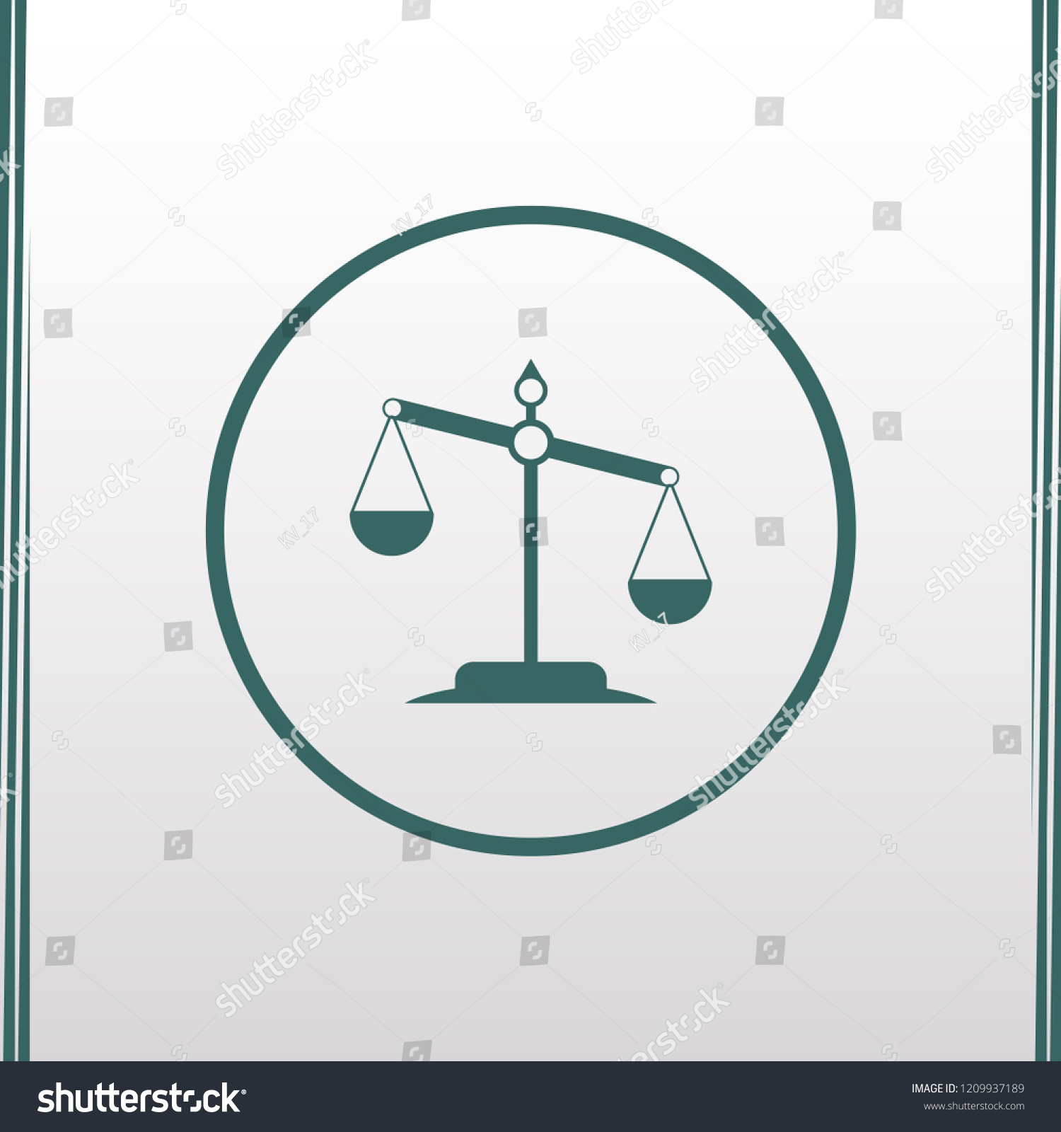 Scales Justice Icon Empty Scales Law Stock Vector (Royalty Free ...