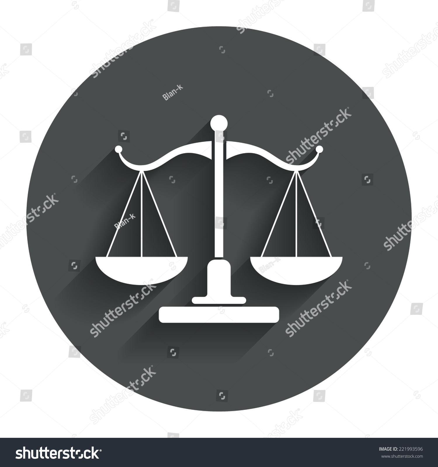 Scales Justice Sign Icon Court Law Stock Vector (Royalty Free ...