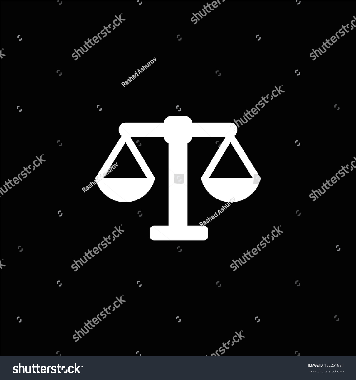 Scales Symbol Stock Vector (Royalty Free) 192251987 Shutterstock