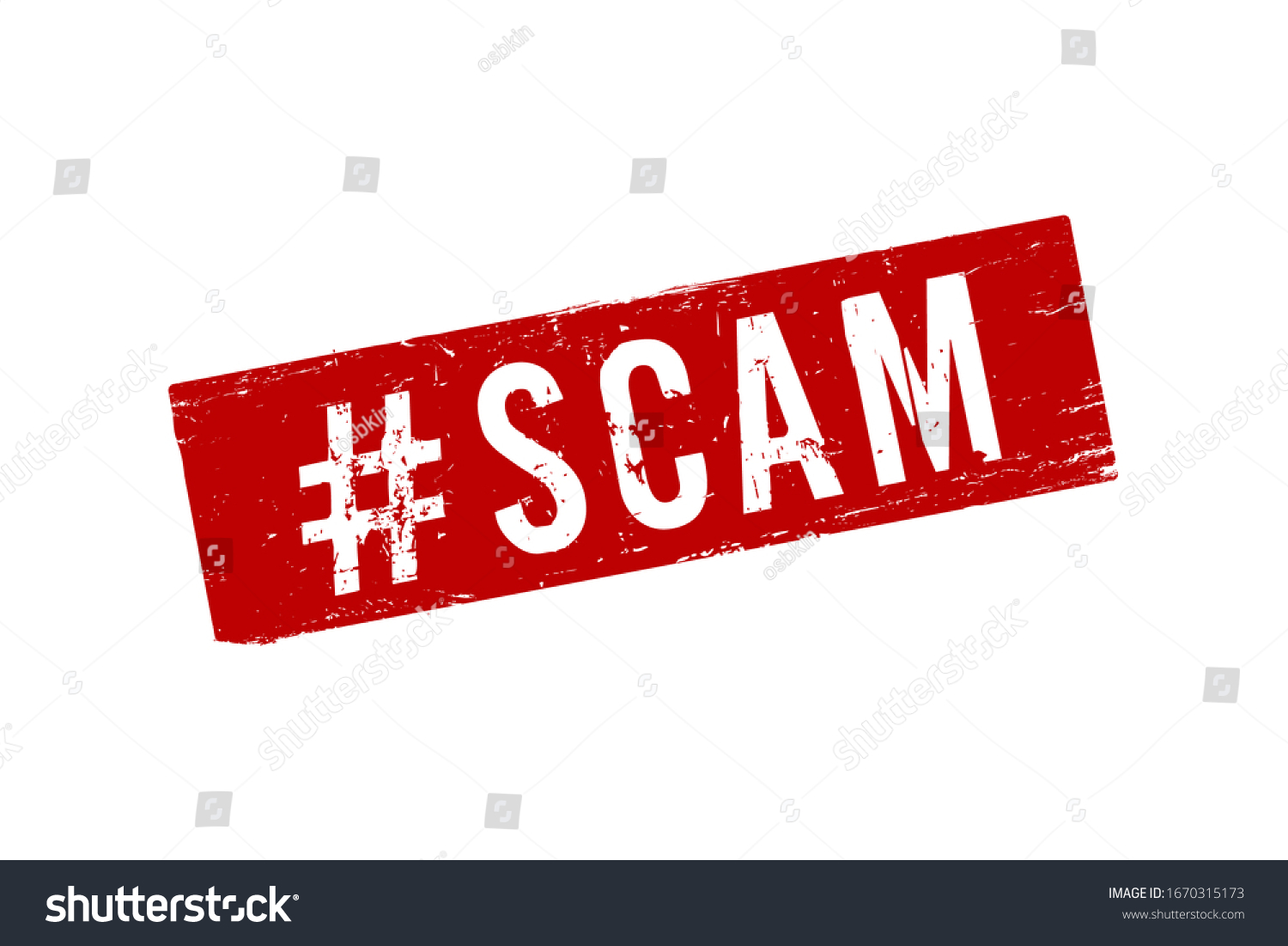 Scam Red Square Rubber Seal Stamp Stock Vector (Royalty Free) 1670315173