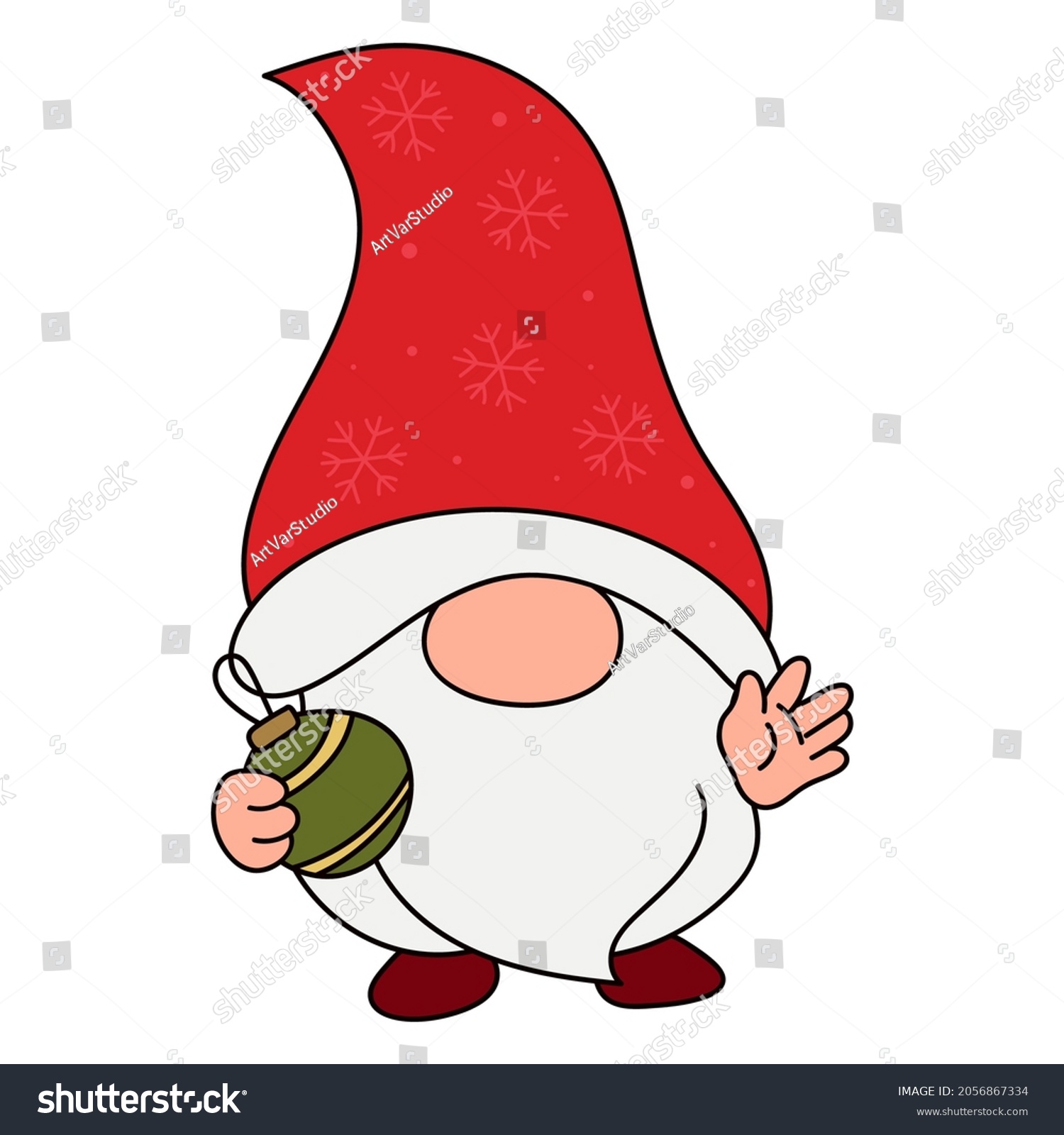 SVG of Scandi xmas gnomes. Christmas gnomes cute illustration. Gnome clipart Festive gnome vector illustration for Christmas holiday.   svg