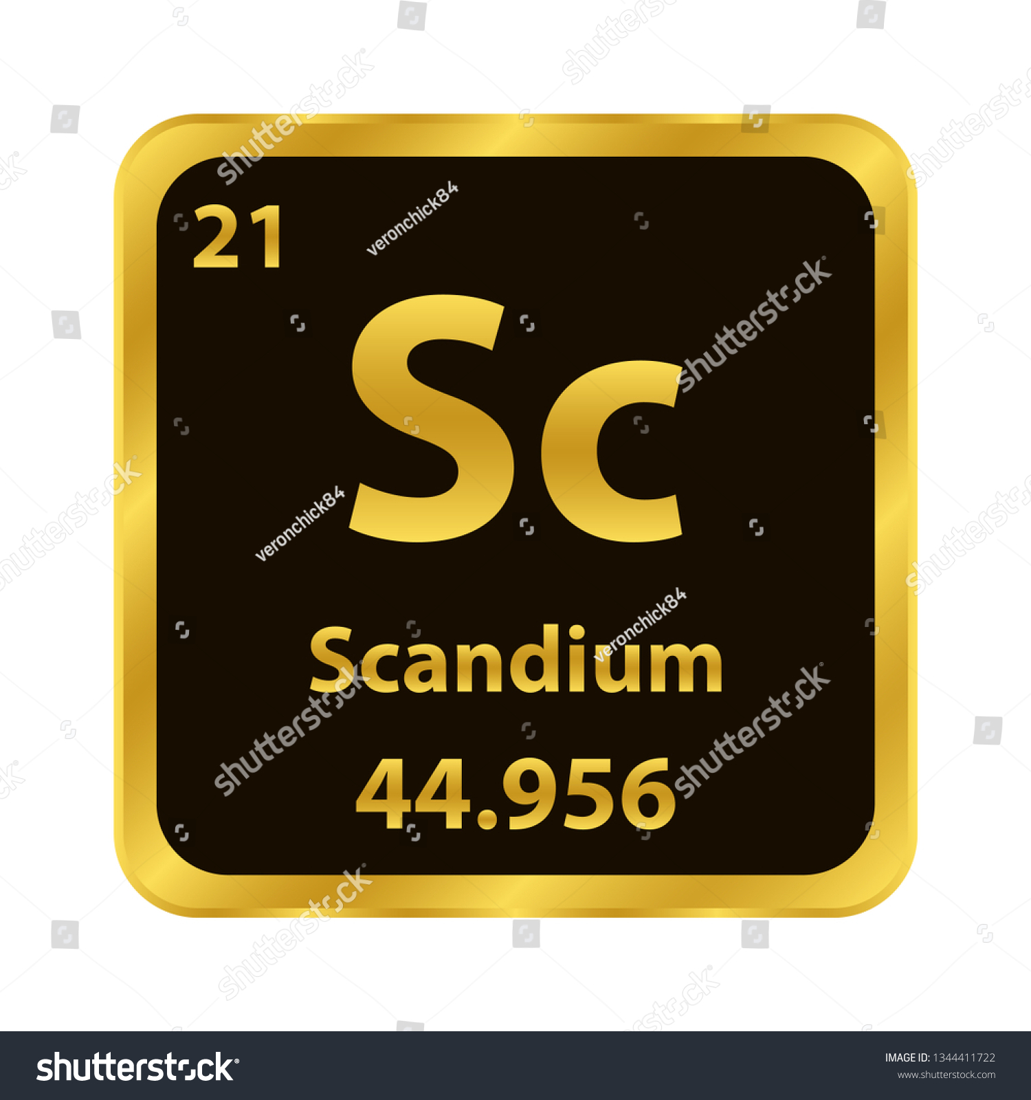 Scandium Sc Chemical Element Icon Chemical Stock Vector Royalty Free 1344411722