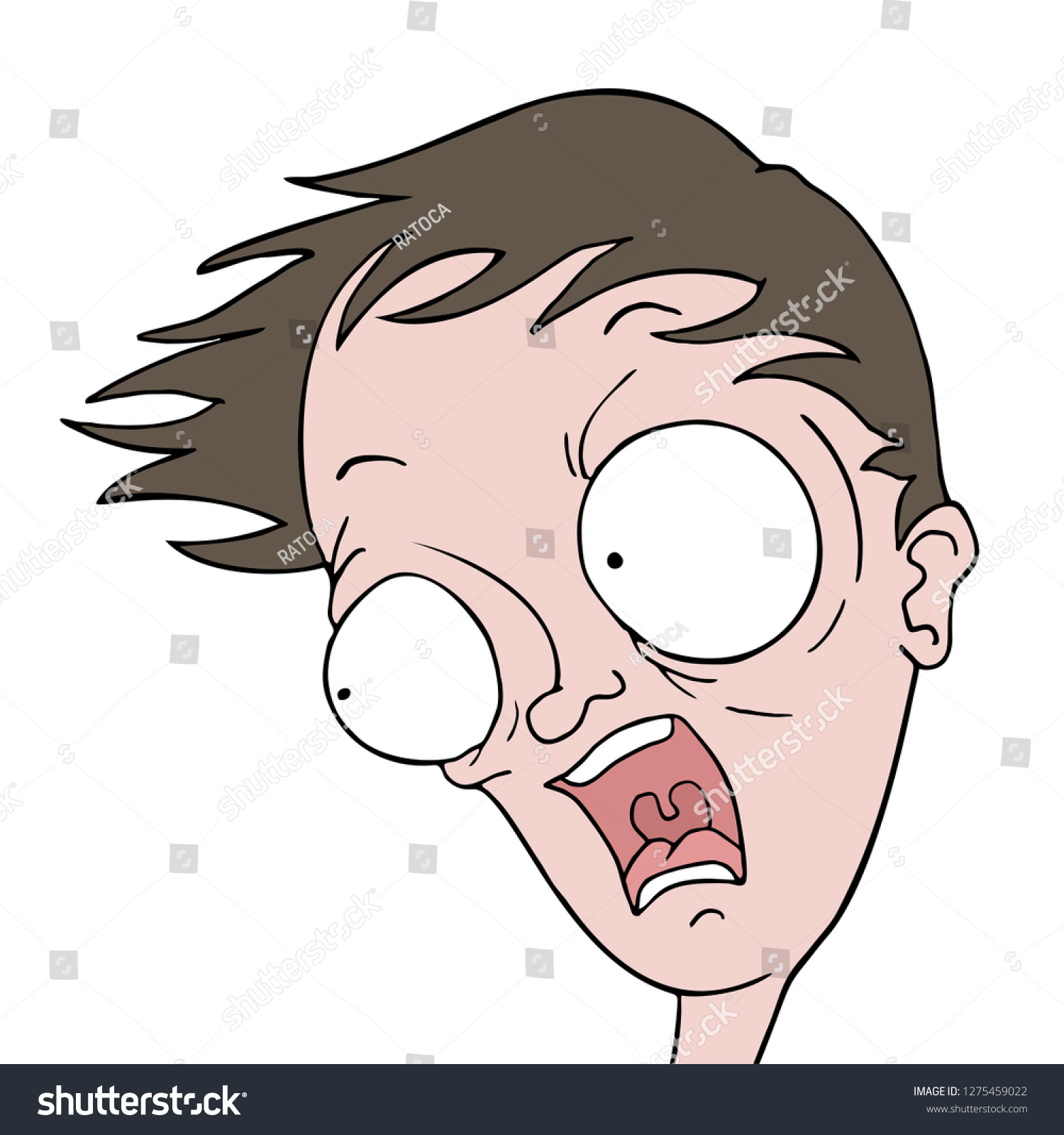 Scared Man Illustration Stock Vector (Royalty Free) 1275459022 ...