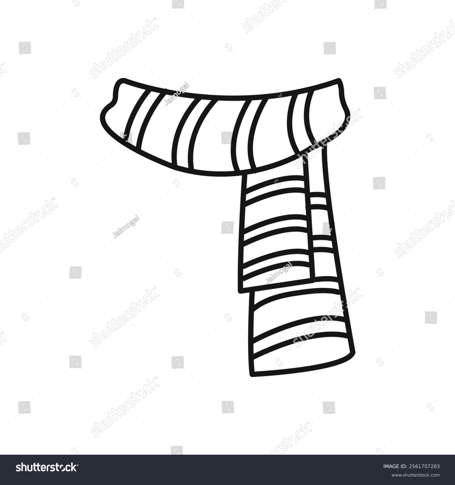 black and white scarf design clip art preview