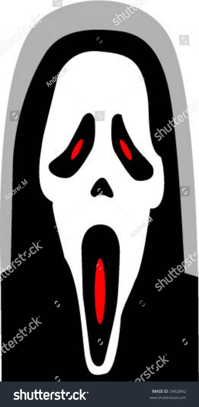 Scary Halloween Mask Stock Vector 5462842 : Shutterstock