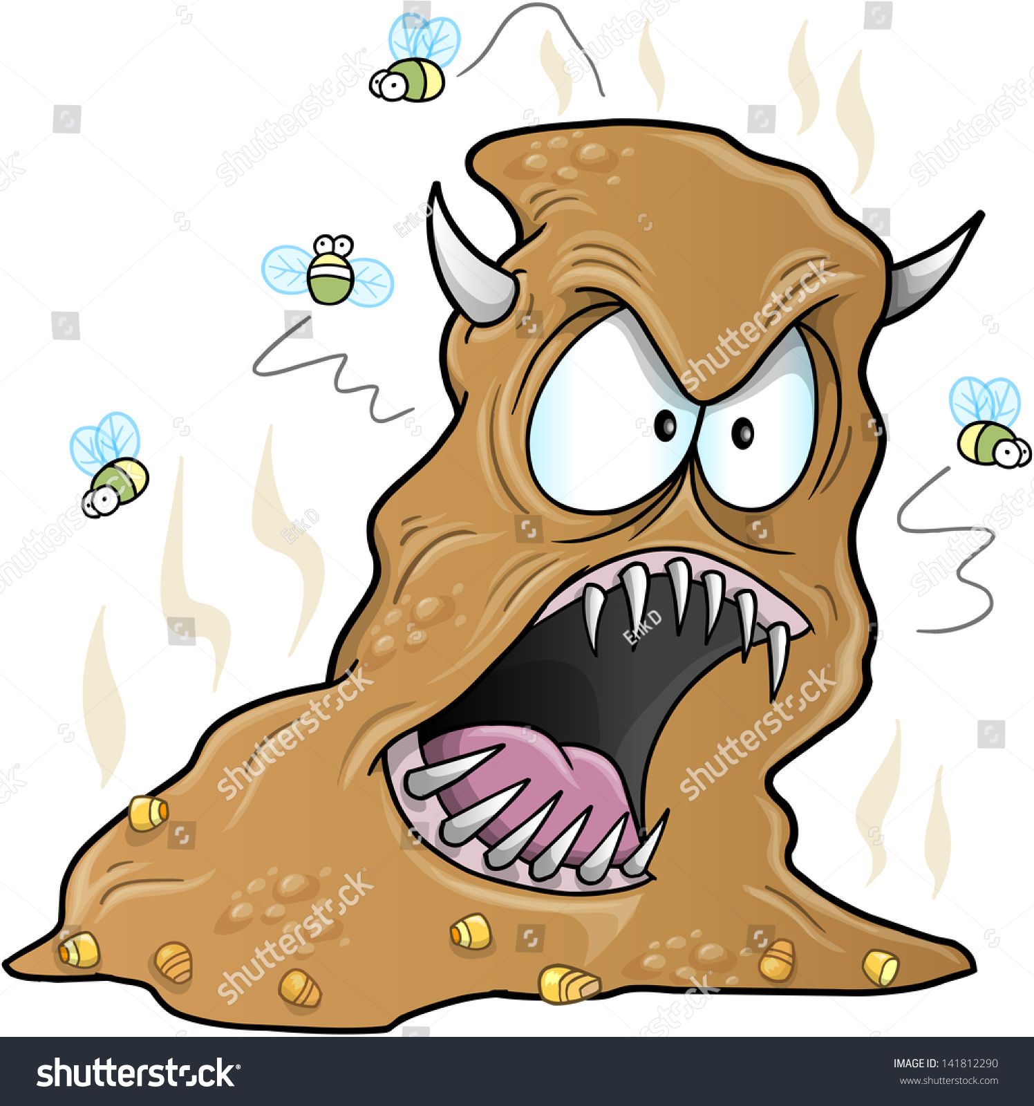 Scary Monster Turd Poop Vector Illustration 库存矢量图（免版税）141812290 ...