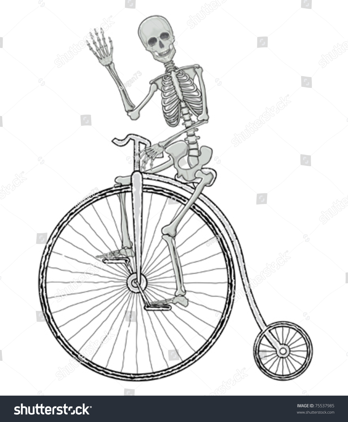 173 Skeleton riding bicycle Stock Illustrations, Images & Vectors ...