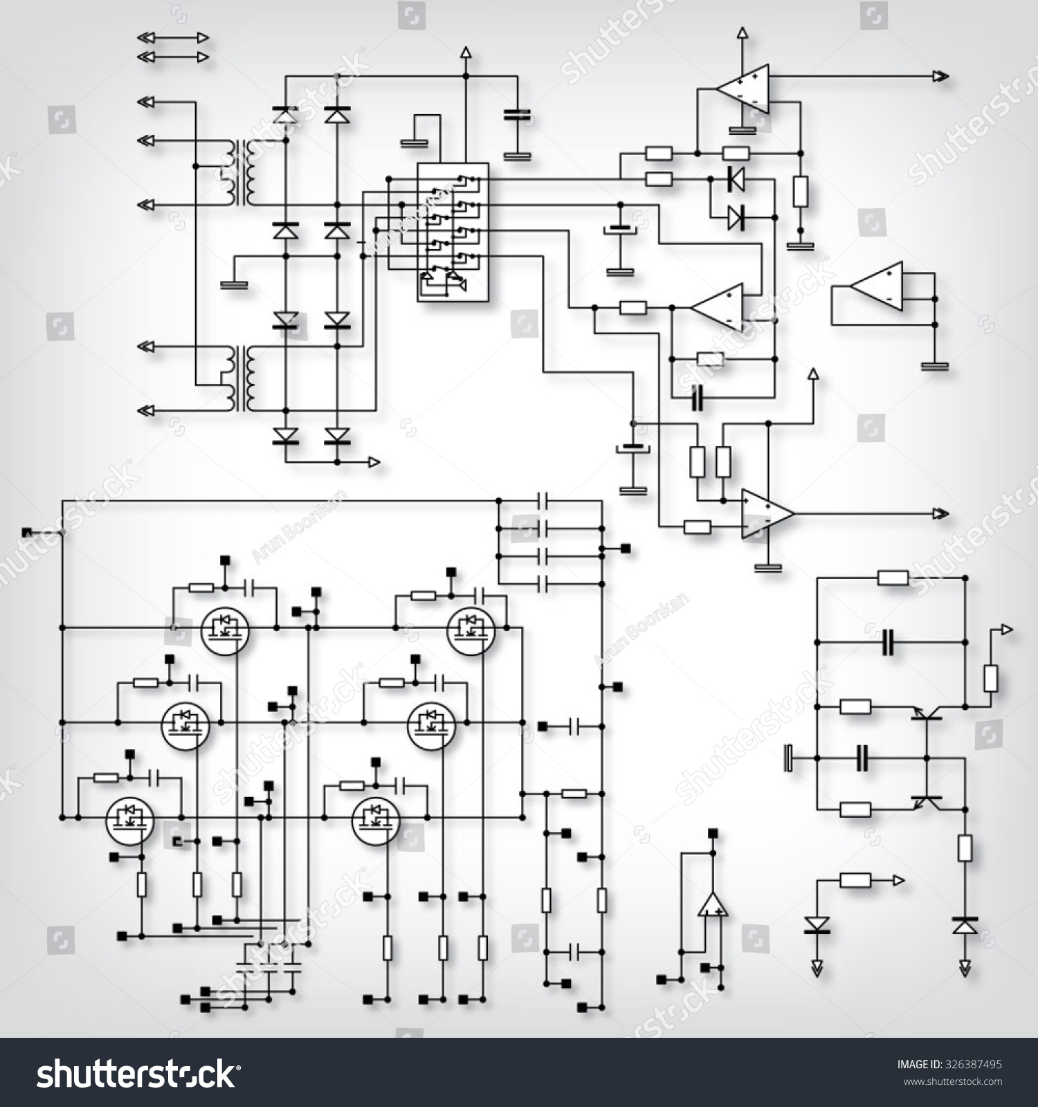 回路図 電子回路のプロジェクト グラフィック のベクター画像素材 ロイヤリティフリー