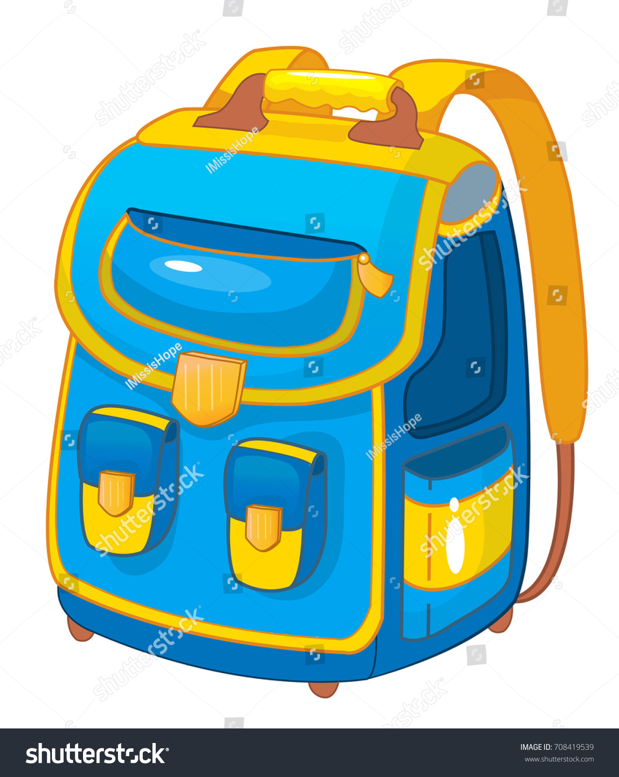 School Backpack School Bag Vector Cartoon Stock Vector (Royalty Free ...