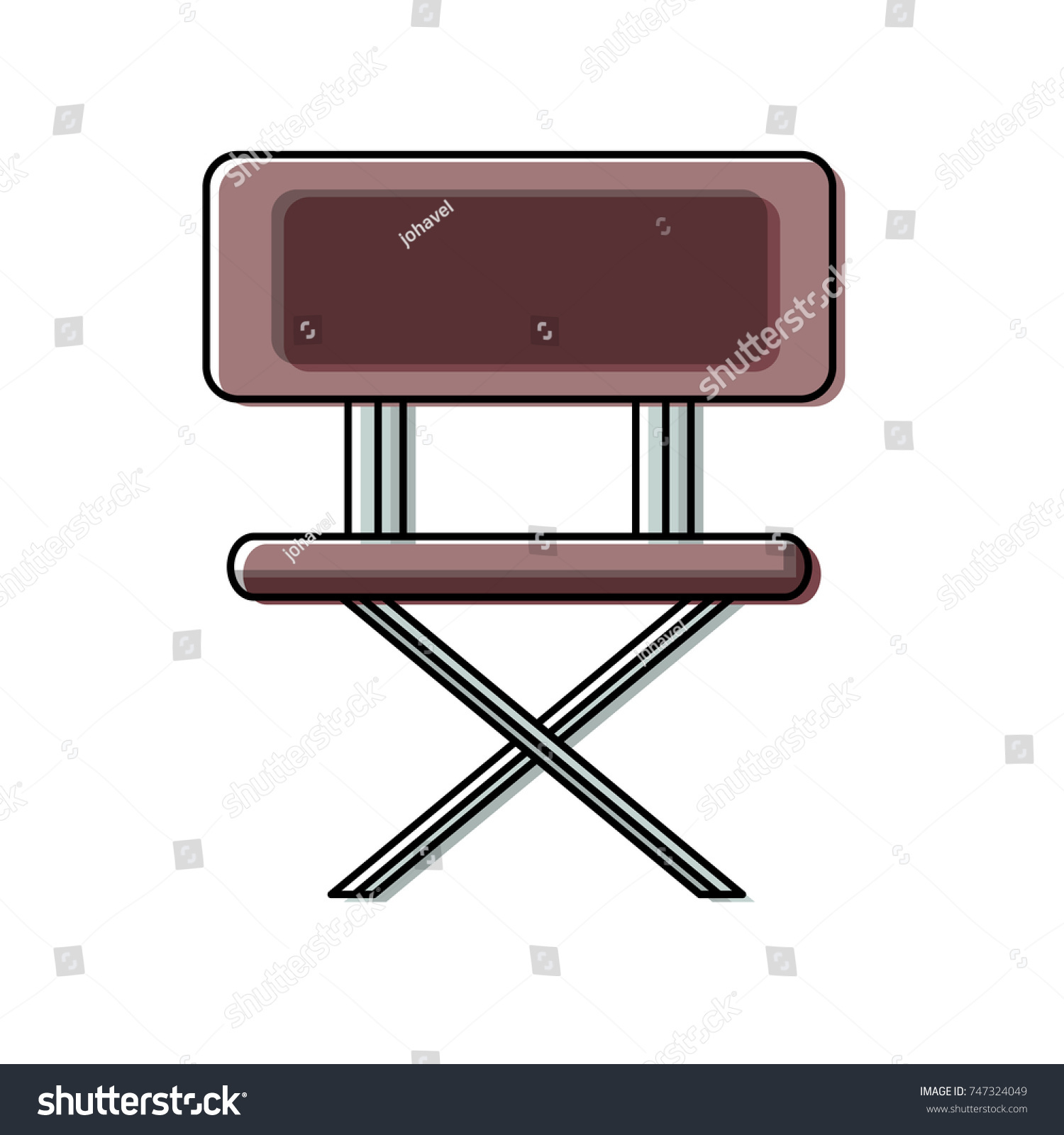 School Chair Vector Illustration Stock Vector (Royalty Free) 747324049