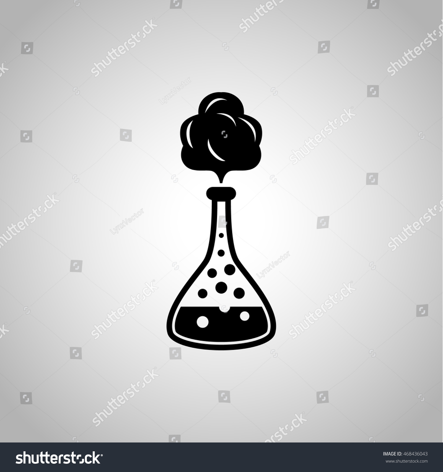 School Chemistry Flask Reagent Icon Stock Vector (Royalty Free) 468436043