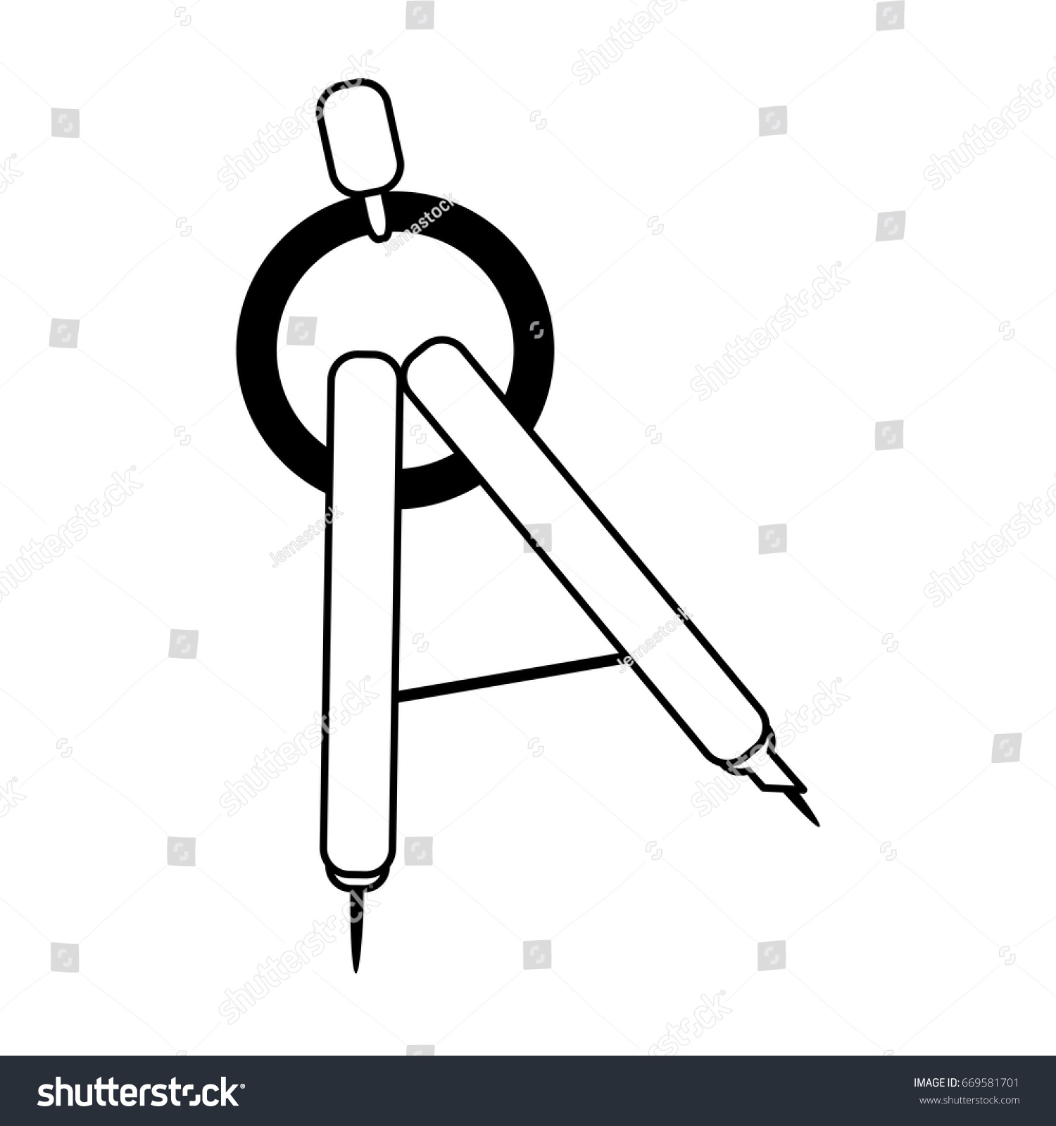 School Instruments Cartoon Stock Vector (Royalty Free) 669581701 ...