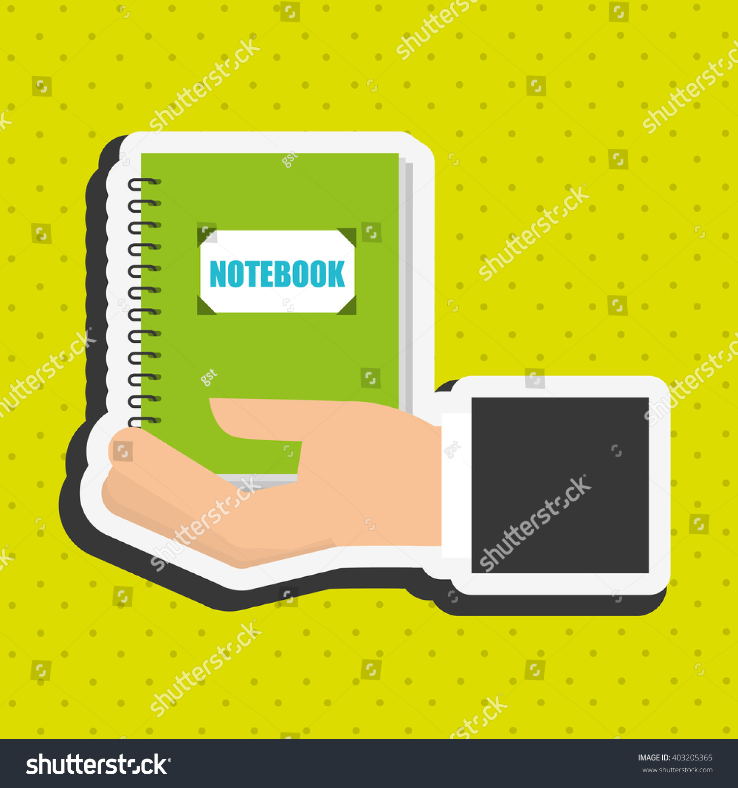 School Supplies Design Stock Vector Royalty Free 403205365 Shutterstock   Stock Vector School Supplies Design 403205365 