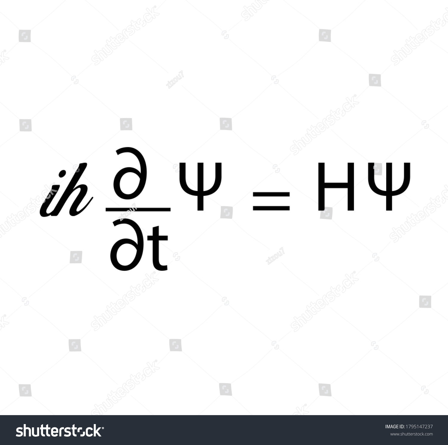 Vektor Stok Schrodinger Wave Equation Vector Illustration Tanpa Royalti 1795147237 Shutterstock 1100