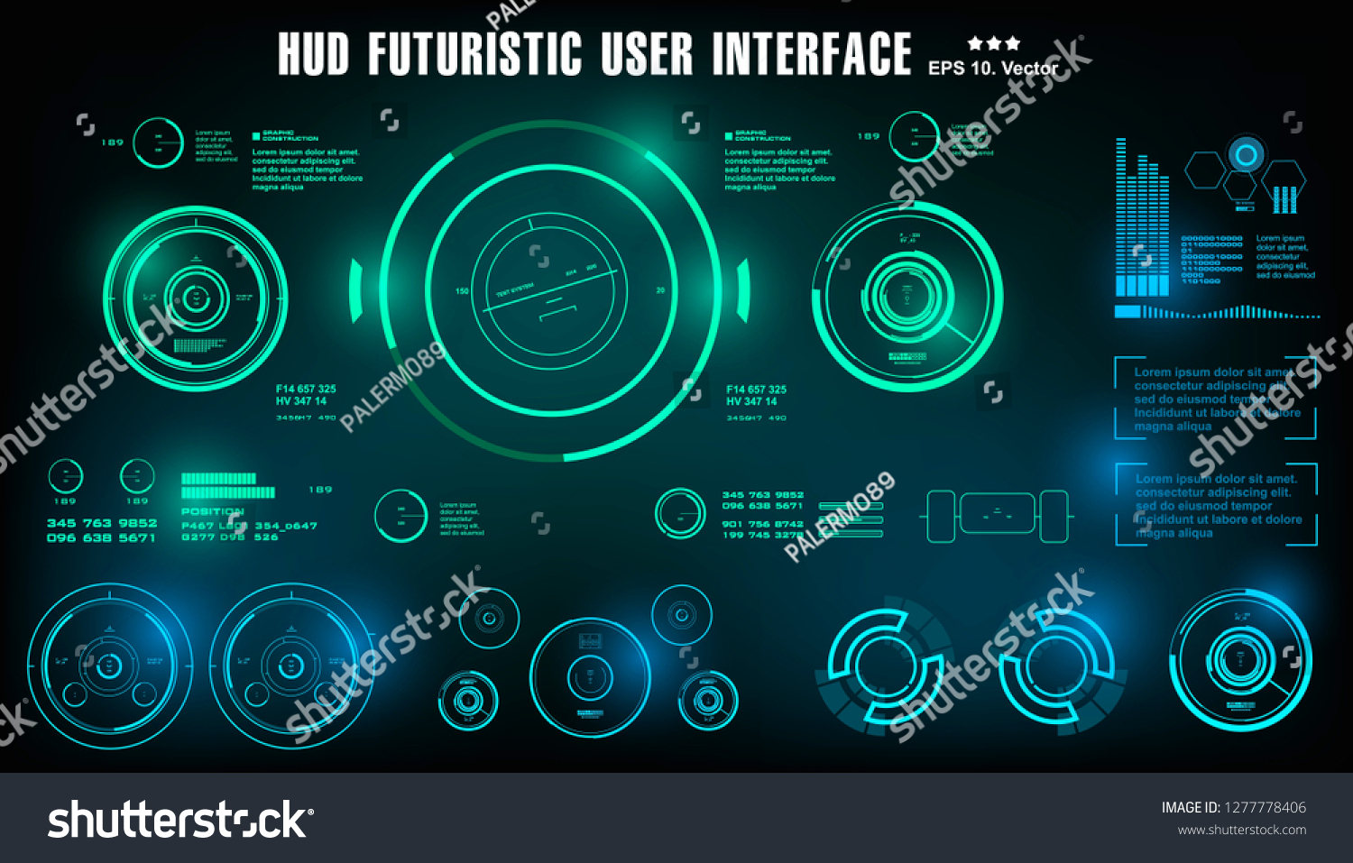 Scifi Futuristic Hud Dashboard Display Virtual Stock Vector Royalty Free 1277778406 Shutterstock 4025